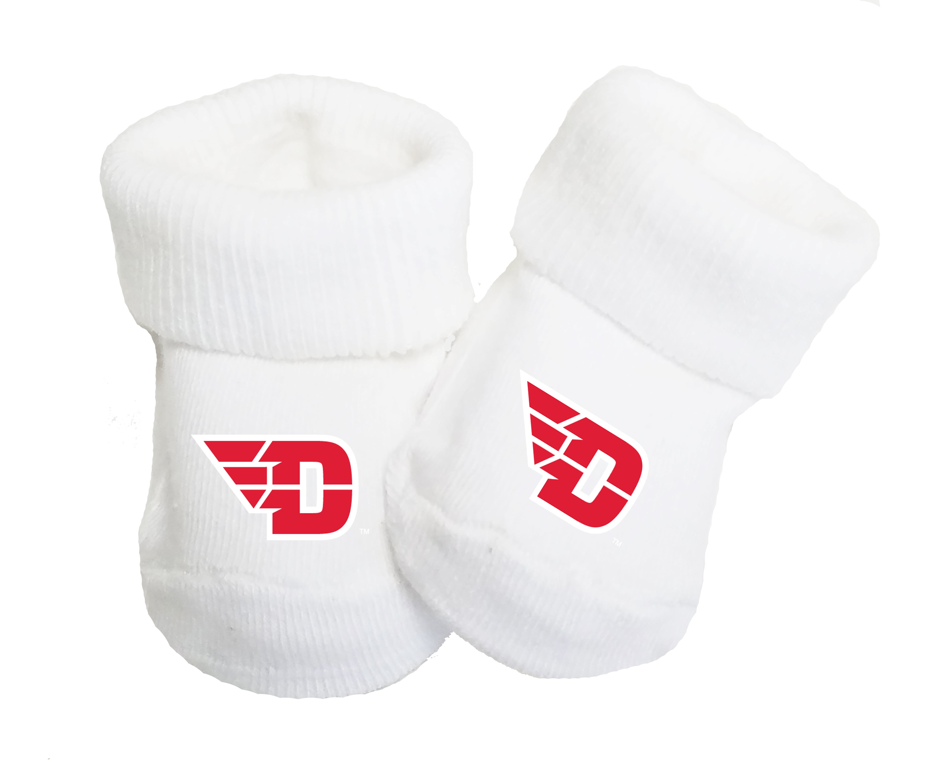 Dayton Flyers Baby Toe Bootie Socks 0-9 Months