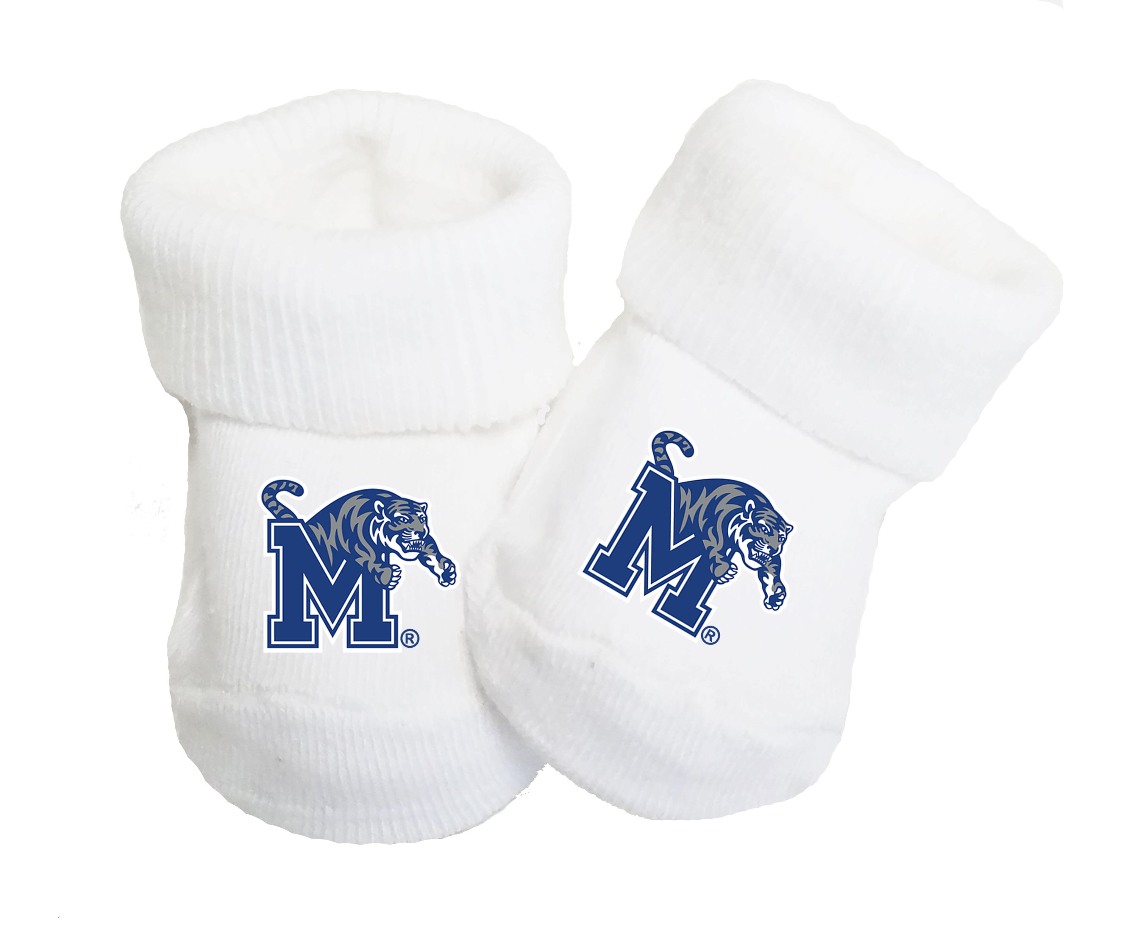Memphis Tigers Baby Toe Bootie Socks 0-9 Months