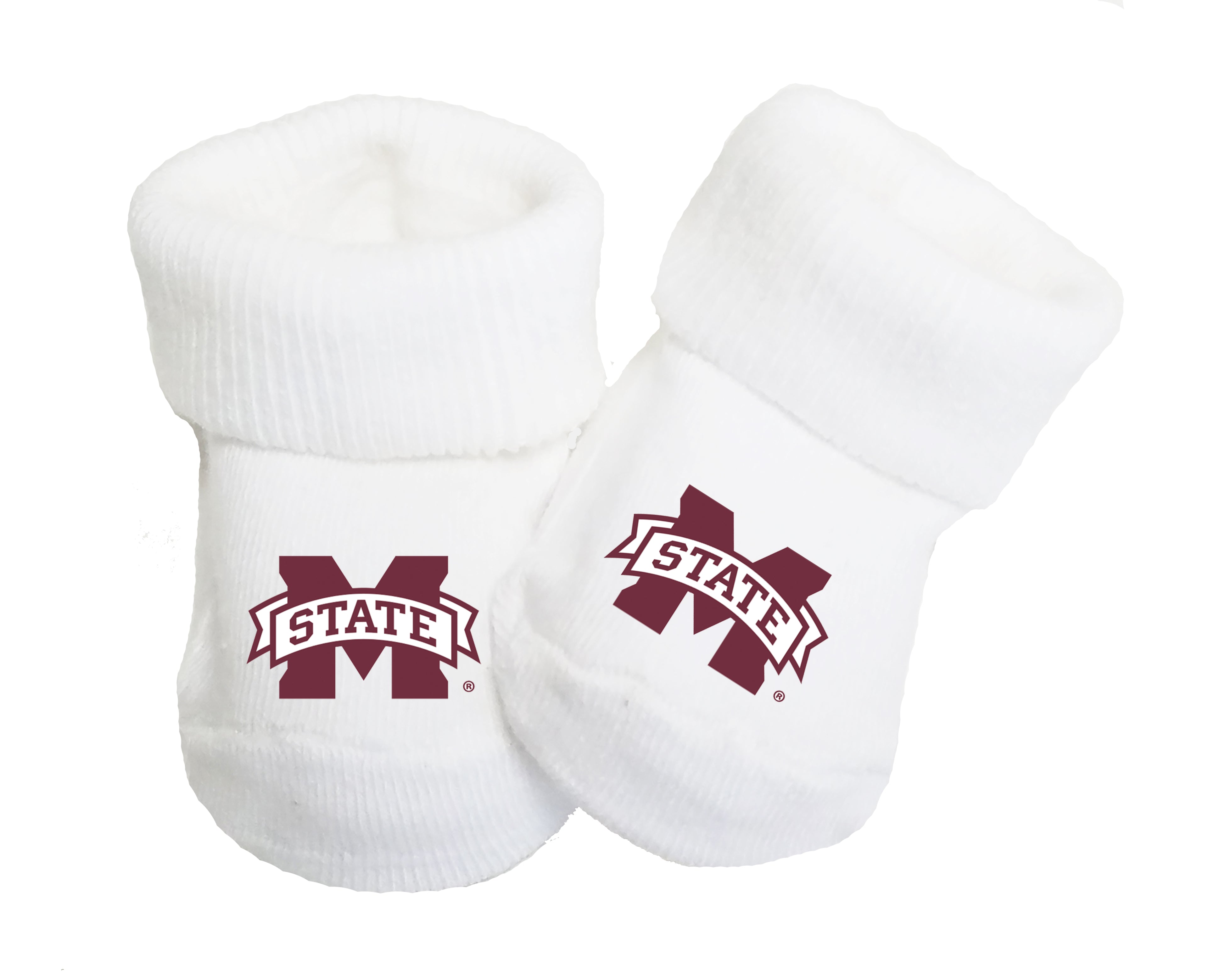Mississippi State Bulldogs Baby Toe Bootie Socks 0-9 Months