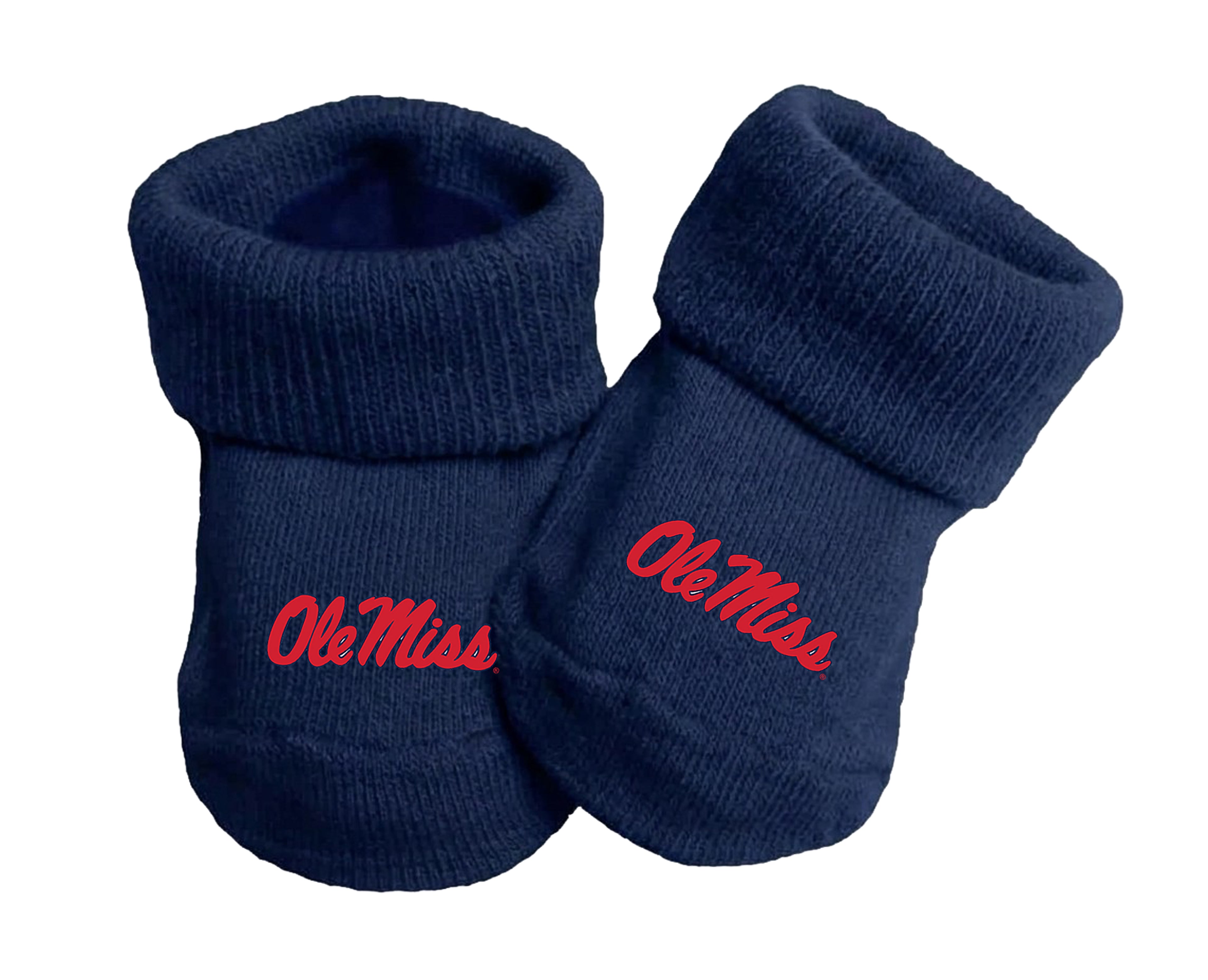 Mississippi Ole Miss Rebels Baby Toe Bootie Socks 0-9 Months