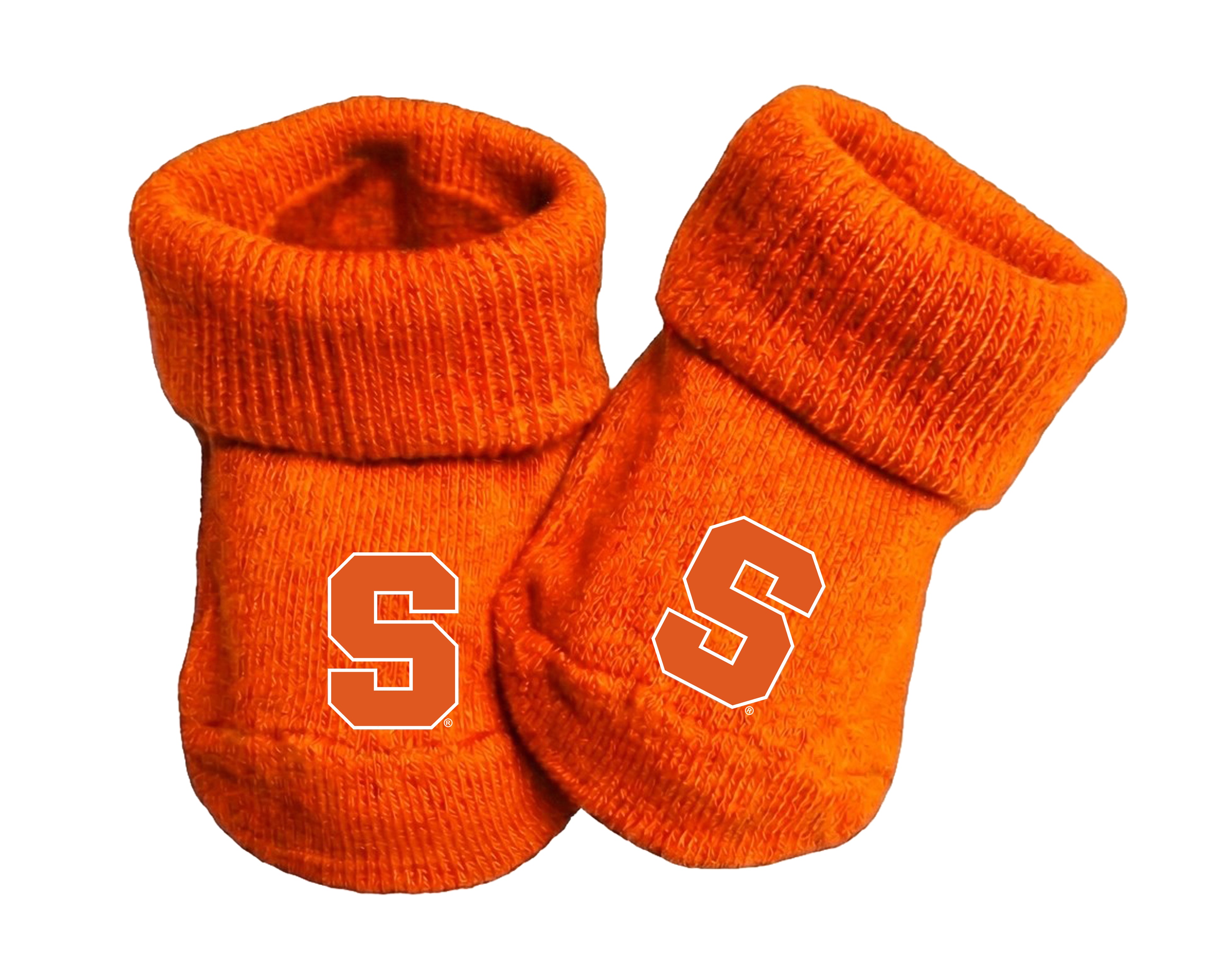 Syracuse Orange Baby Toe Bootie Socks 0-9 Months