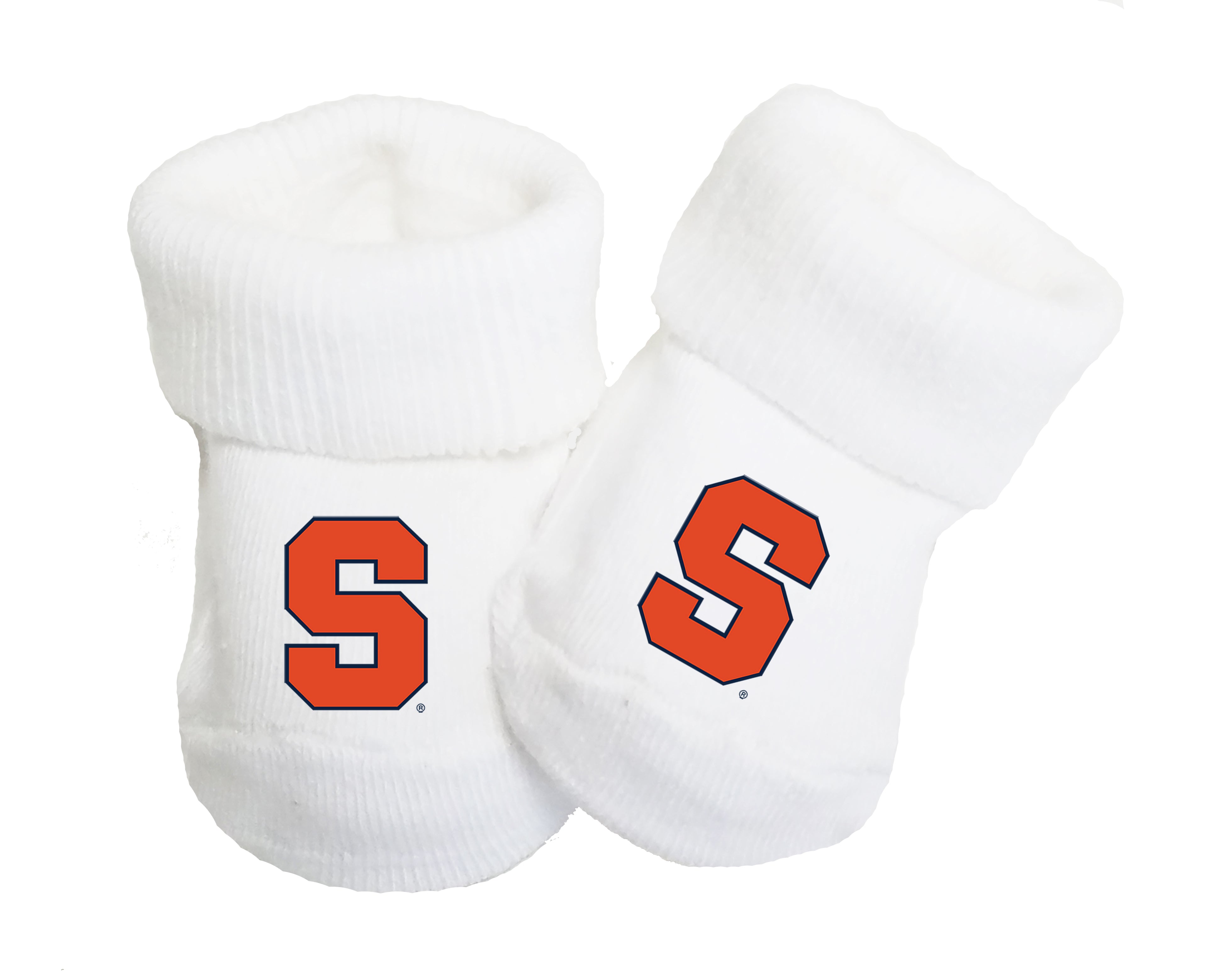 Syracuse Orange Baby Toe Bootie Socks 0-9 Months
