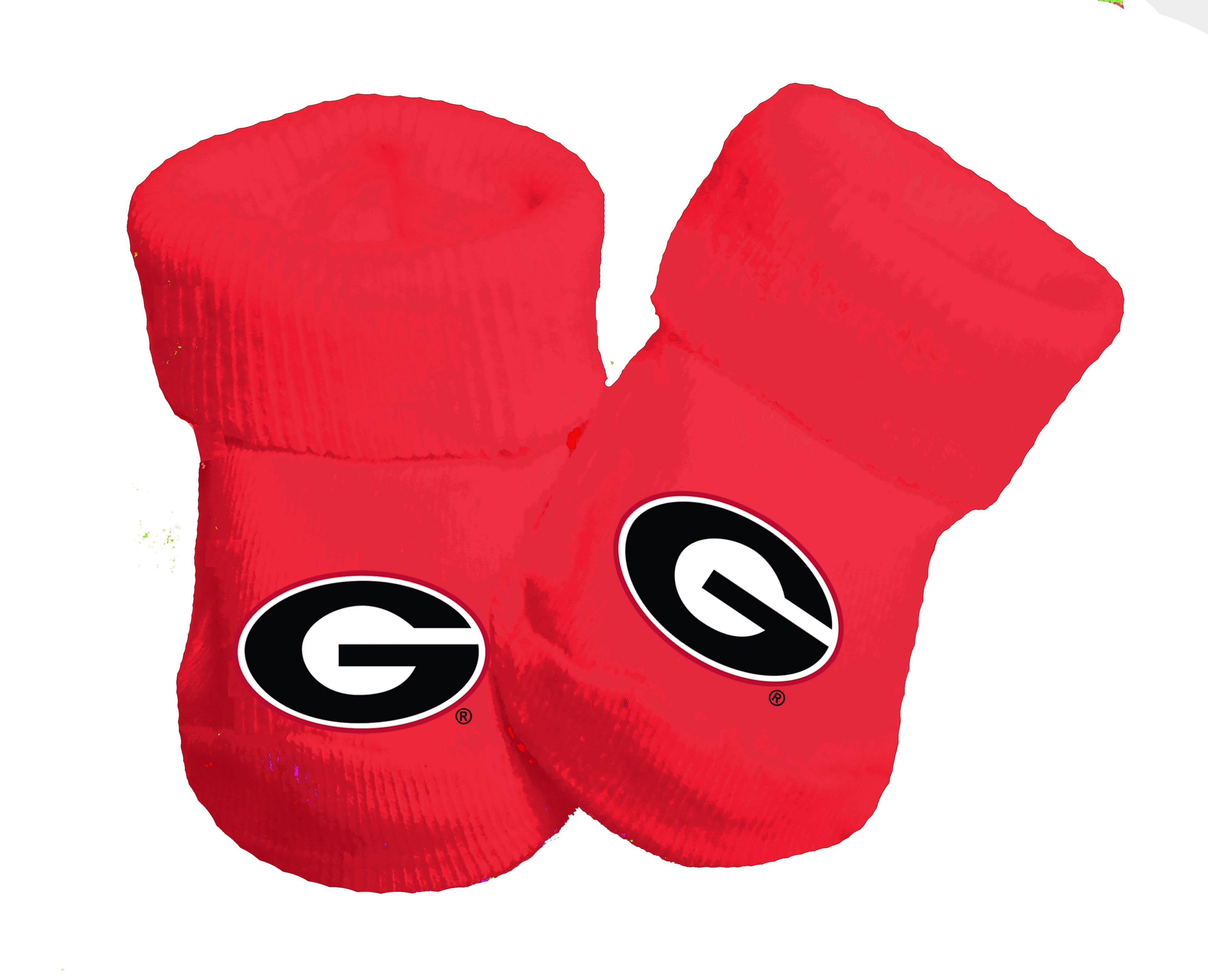 Georgia Bulldogs Baby Toe Bootie Socks 0-9 Months