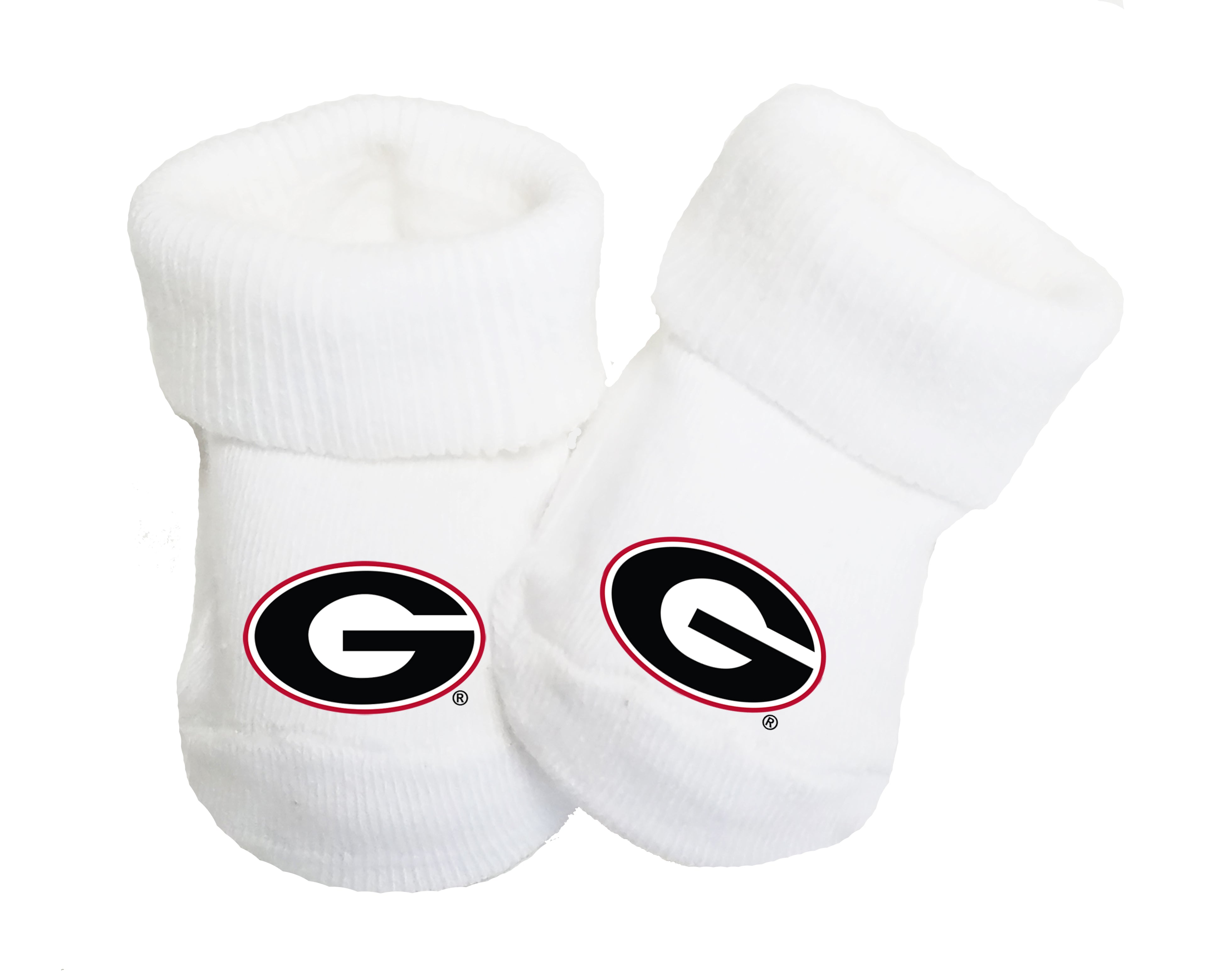 Georgia Bulldogs Baby Toe Bootie Socks 0-9 Months