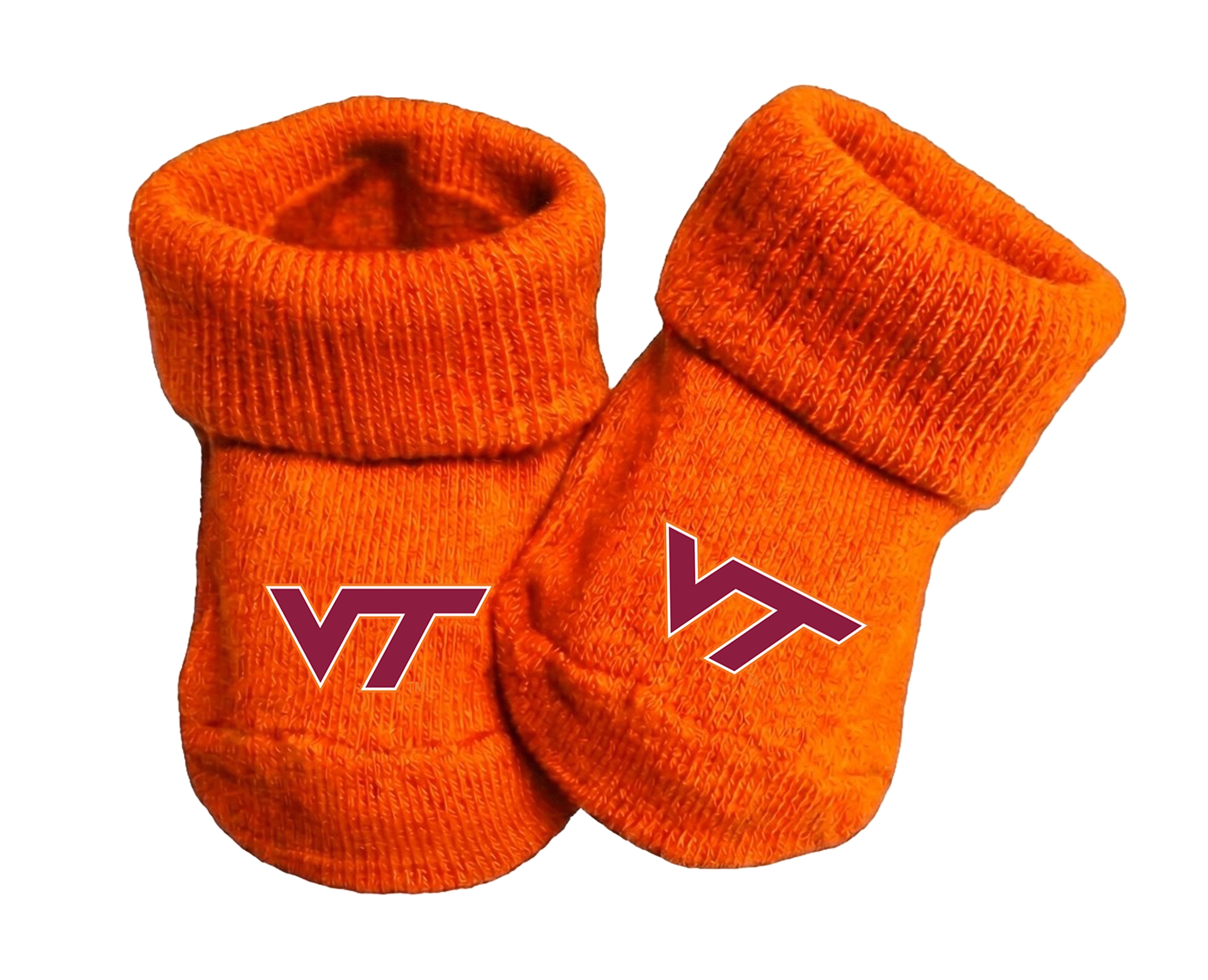 Virginia Tech Hokies Baby Toe Bootie Socks 0-9 Months