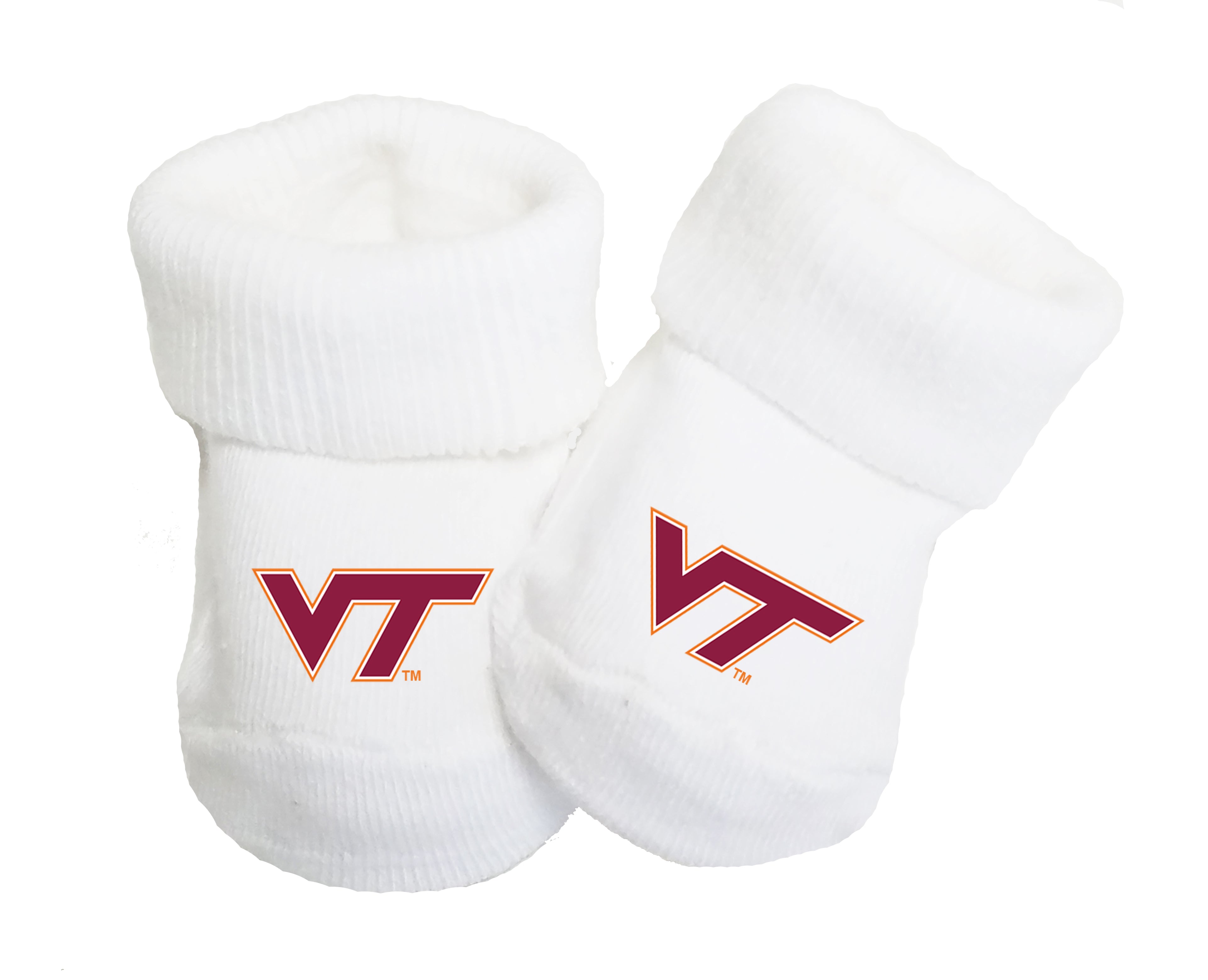 Virginia Tech Hokies Baby Toe Bootie Socks 0-9 Months