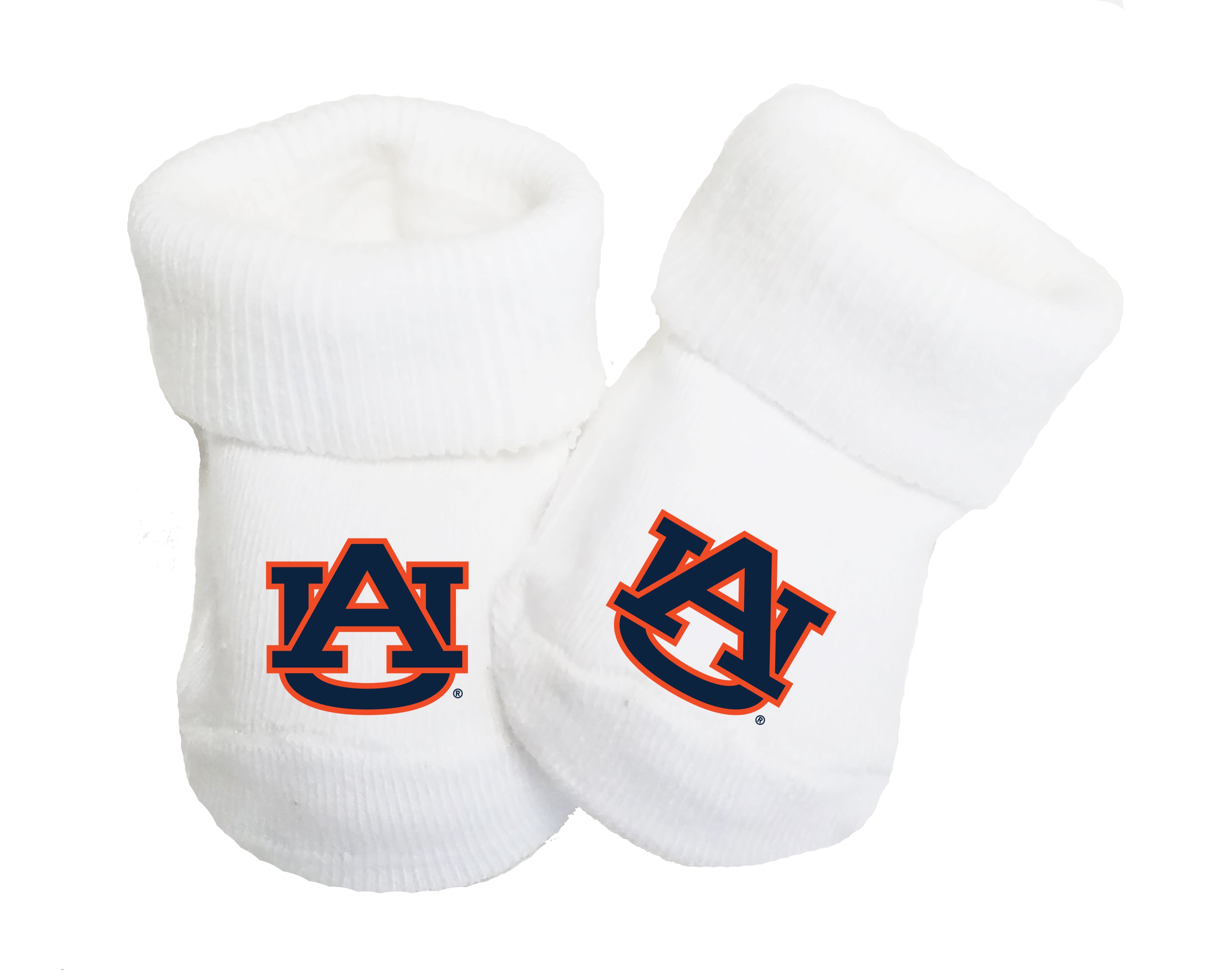 Auburn Tigers Baby Toe Bootie Socks 0-9 Months