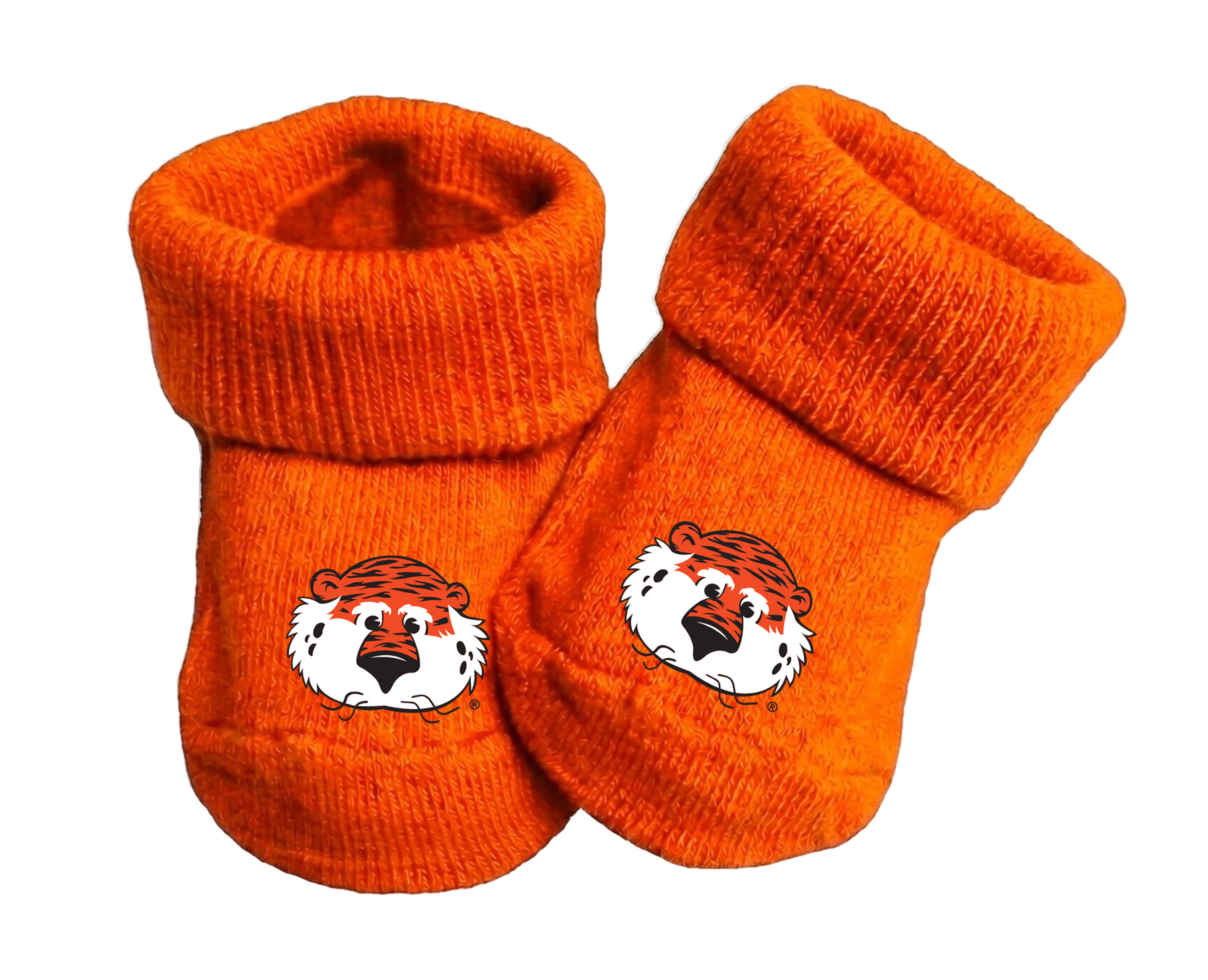 Auburn Tigers Baby Toe Bootie Socks 0-9 Months