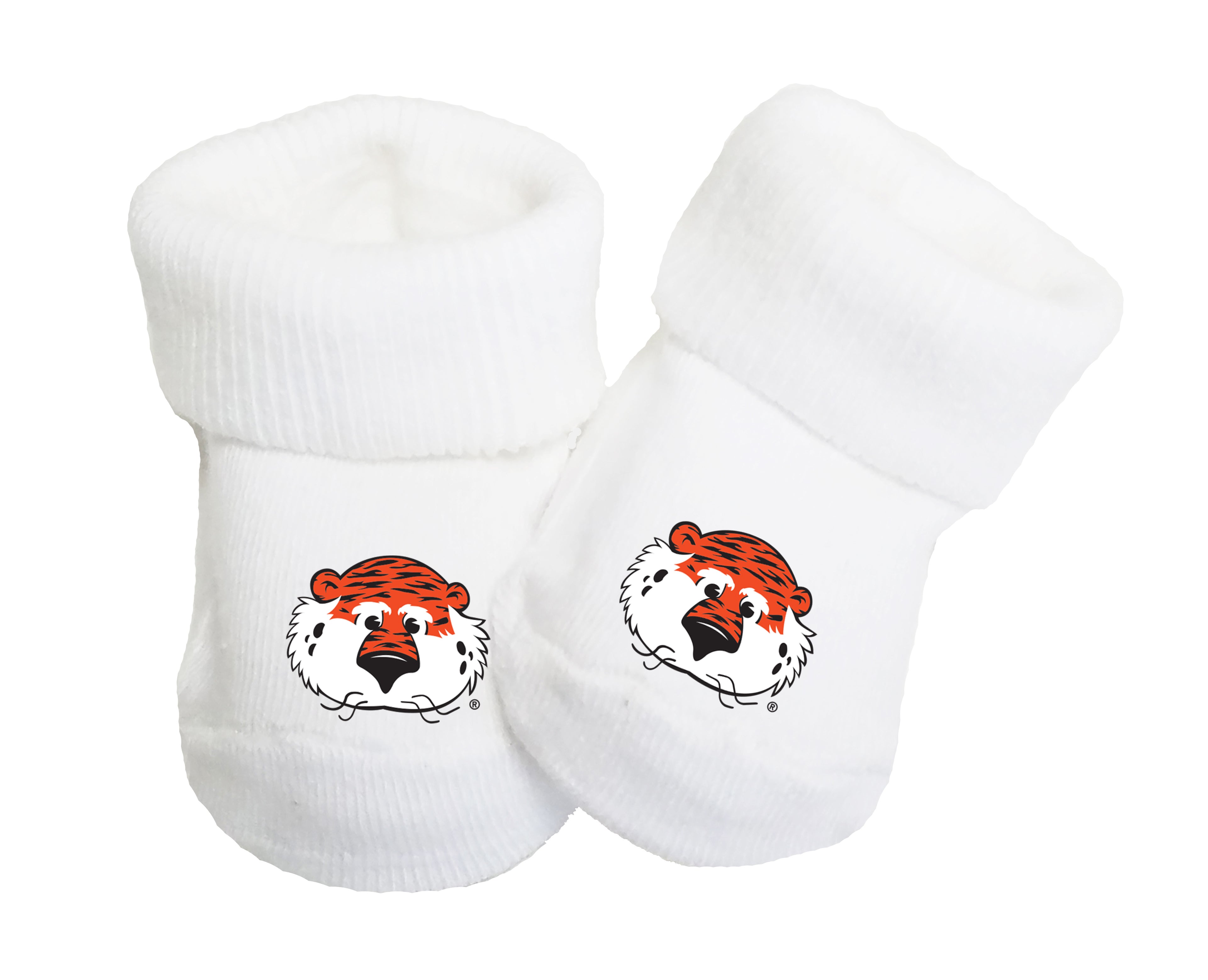Auburn Tigers Baby Toe Bootie Socks 0-9 Months