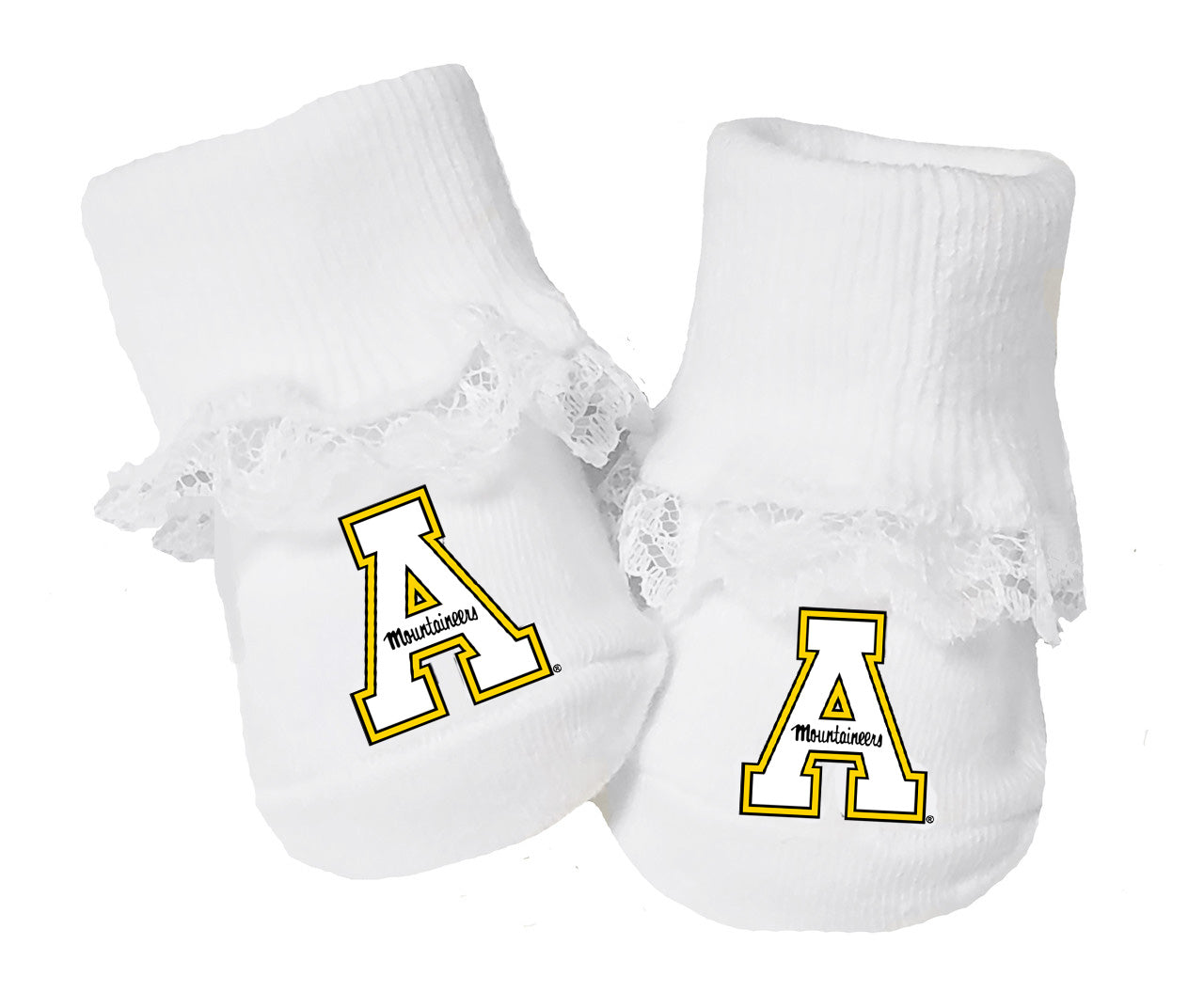 Appalachian State Mountaineers Baby Toe Bootie Socks 0-9 Months