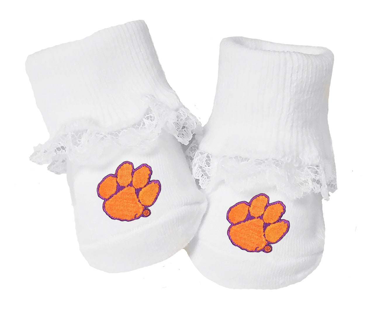 Clemson Tigers Baby Toe Bootie Socks 0-9 Months