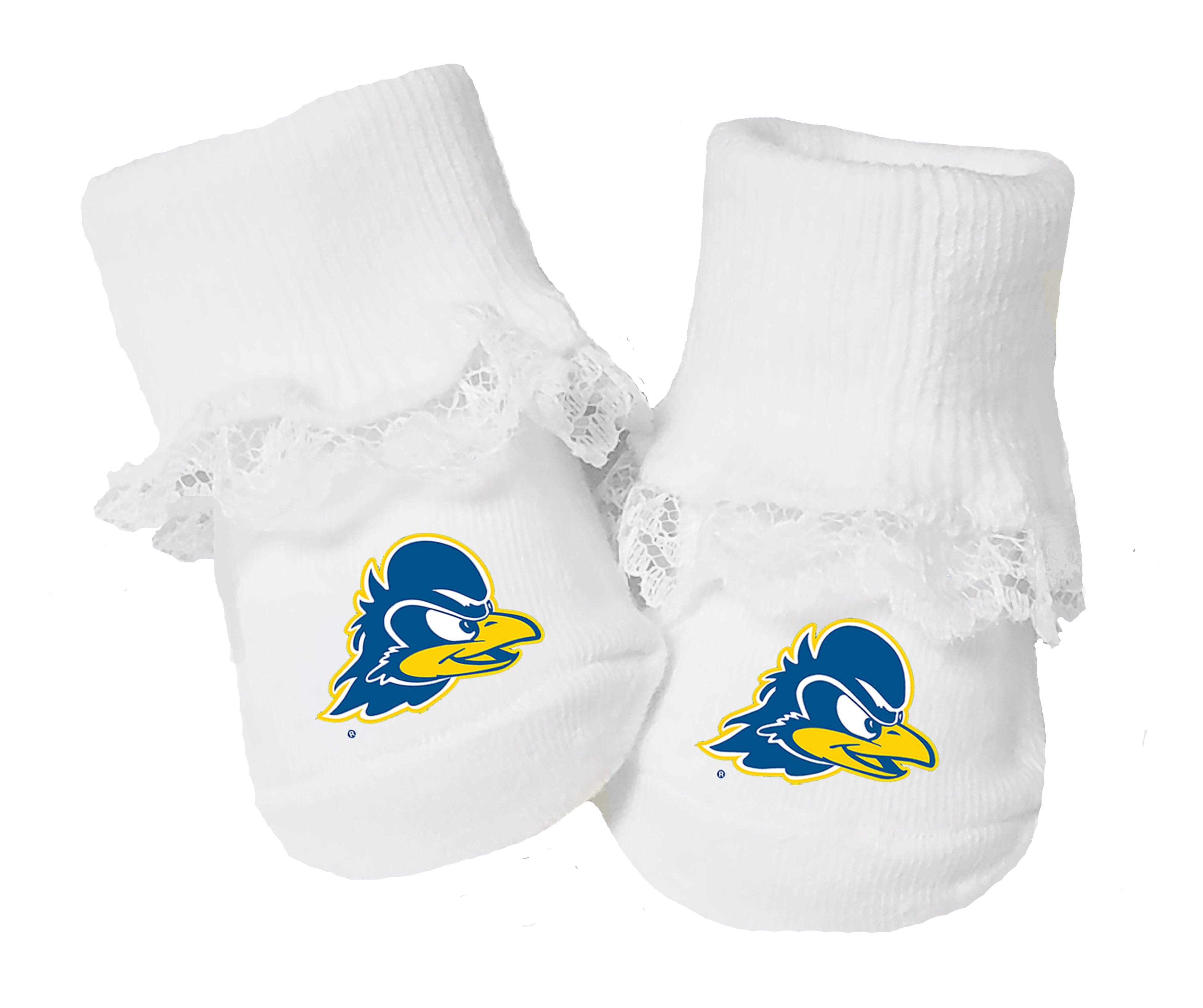 Delaware Blue Hens Baby Toe Bootie Socks 0-9 Months