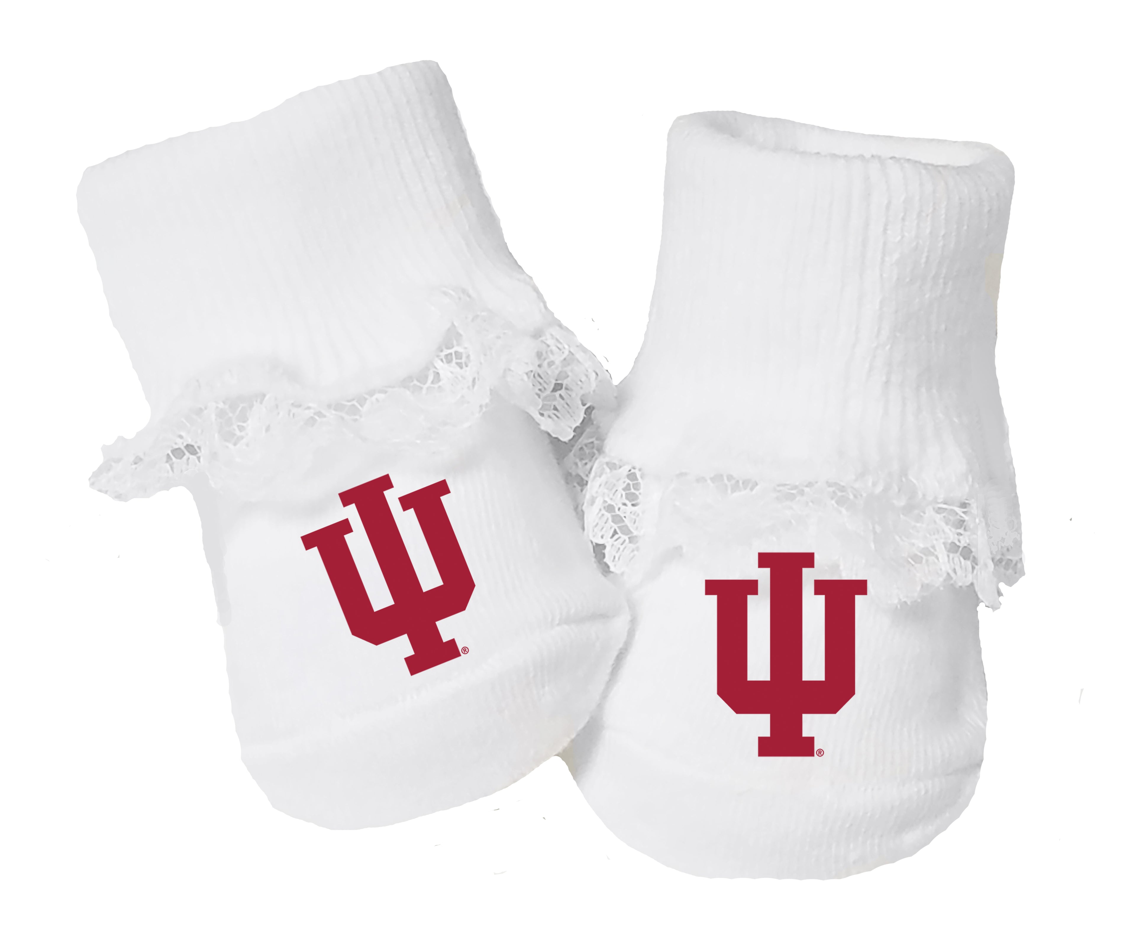 Indiana Hoosiers Baby Toe Bootie Socks 0-9 Months