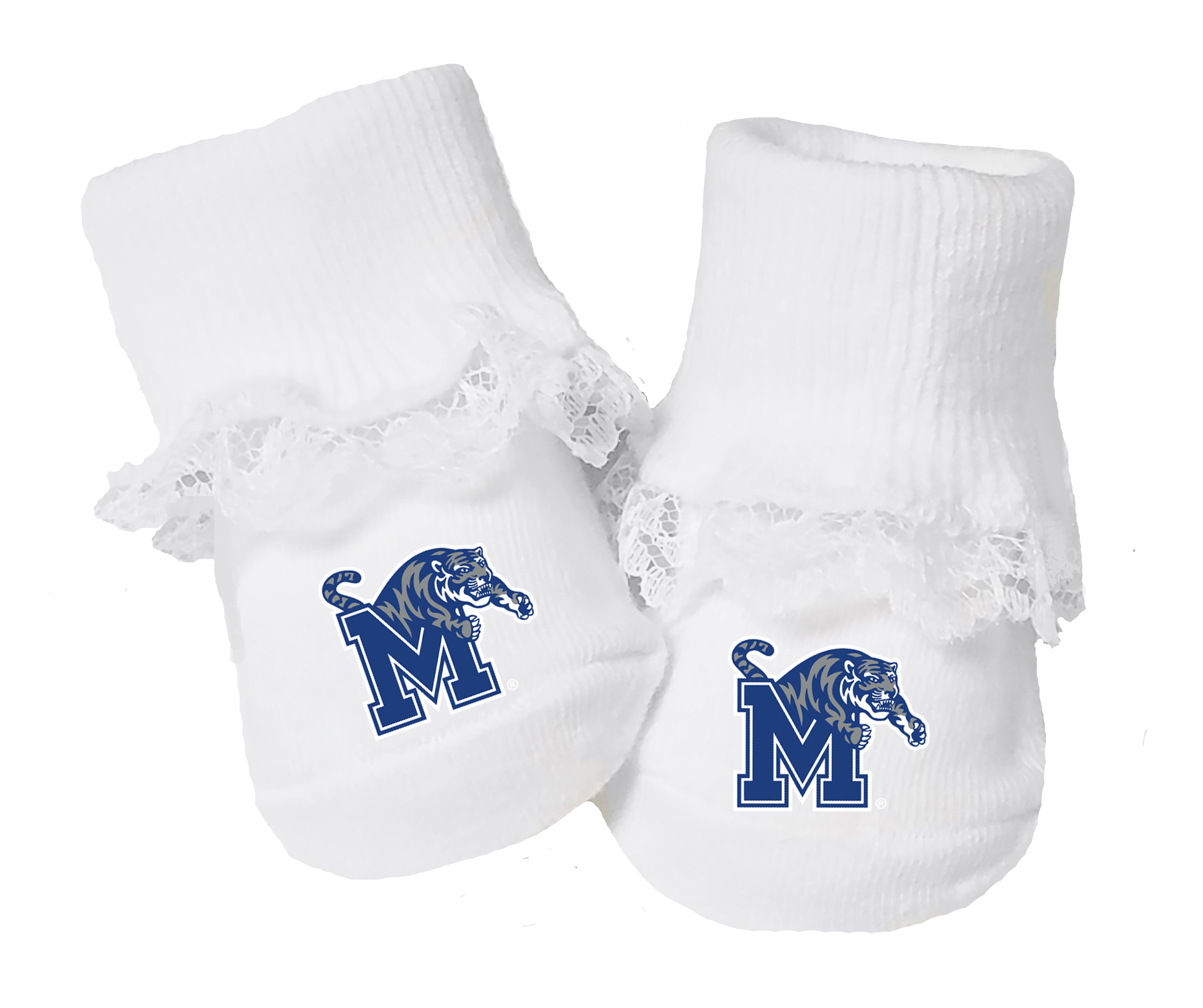 Memphis Tigers Baby Toe Bootie Socks 0-9 Months