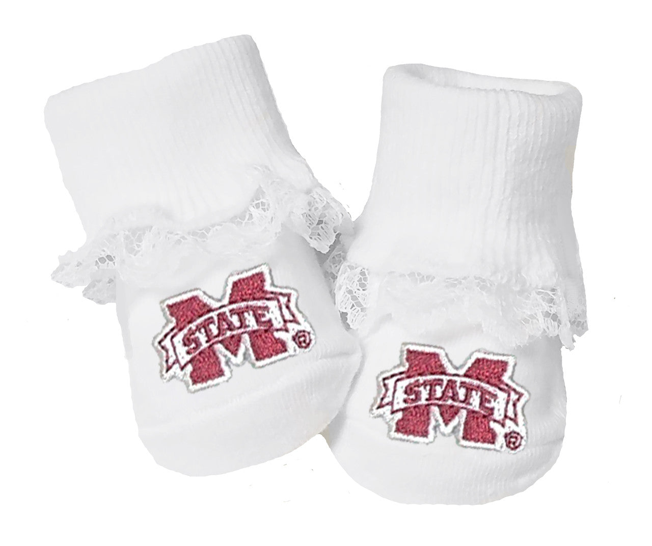 Mississippi State Bulldogs Baby Toe Bootie Socks 0-9 Months