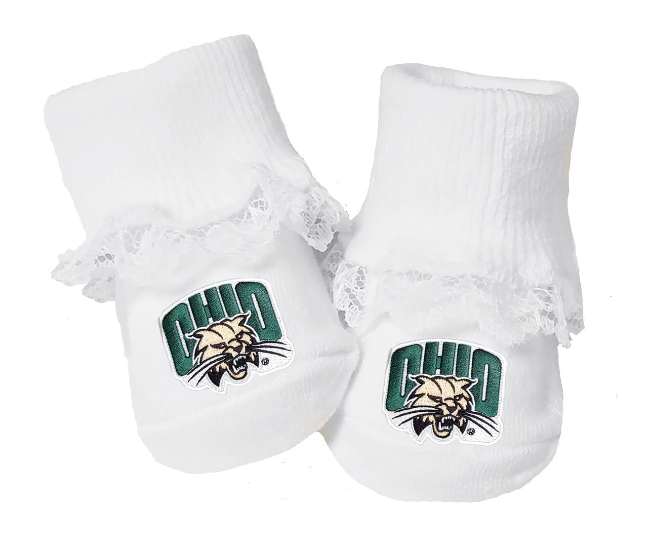 Ohio Bobcats Baby Toe Bootie Socks 0-9 Months