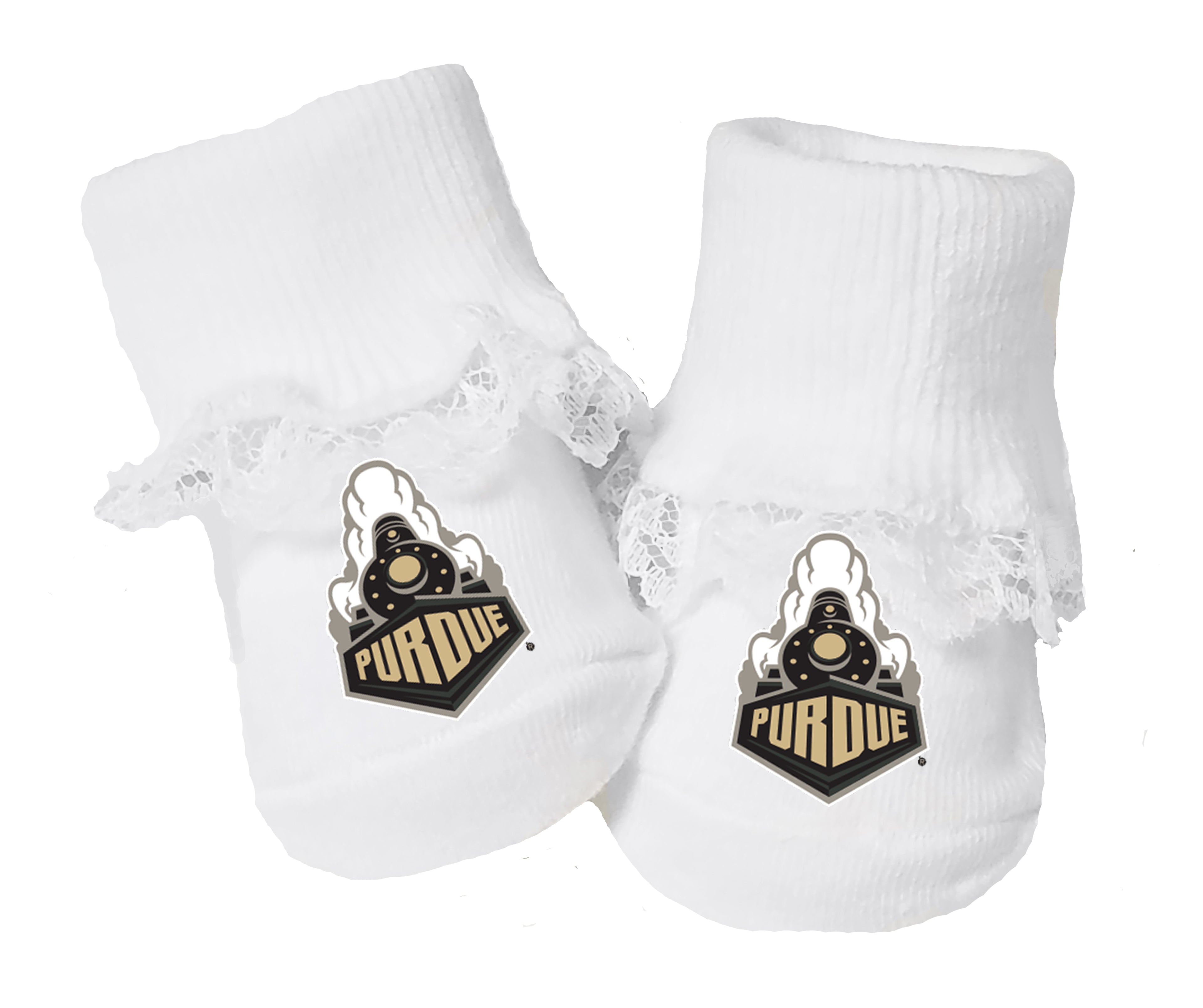 Purdue Boiler Makers Baby Toe Bootie Socks 0-9 Months