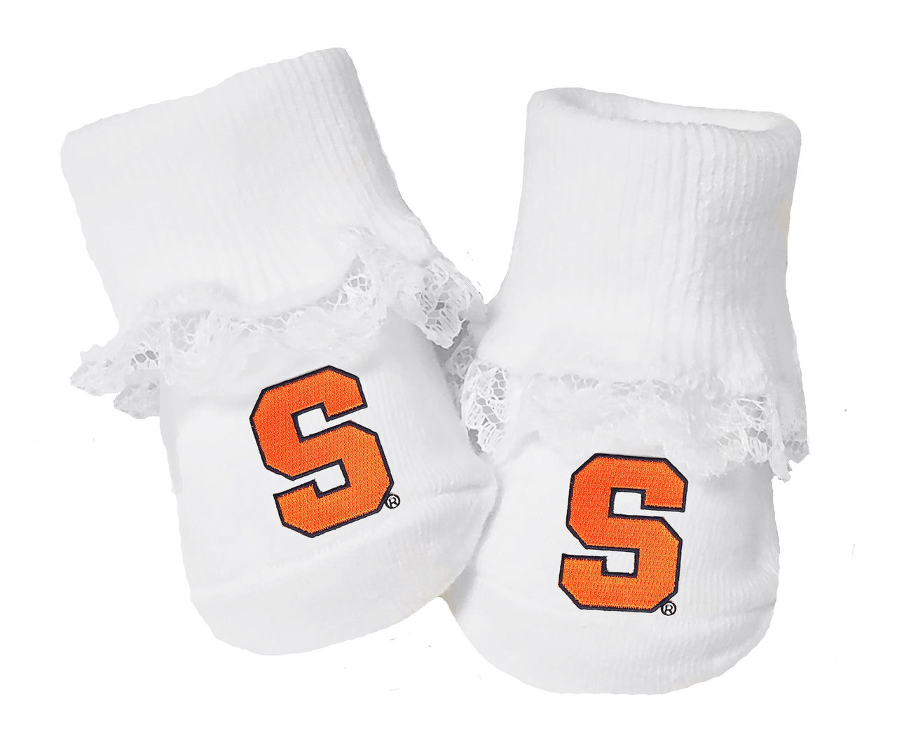 Syracuse Orange Baby Toe Bootie Socks 0-9 Months