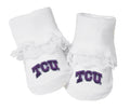 TCU Horned Frogs Baby Toe Bootie Socks 0-9 Months