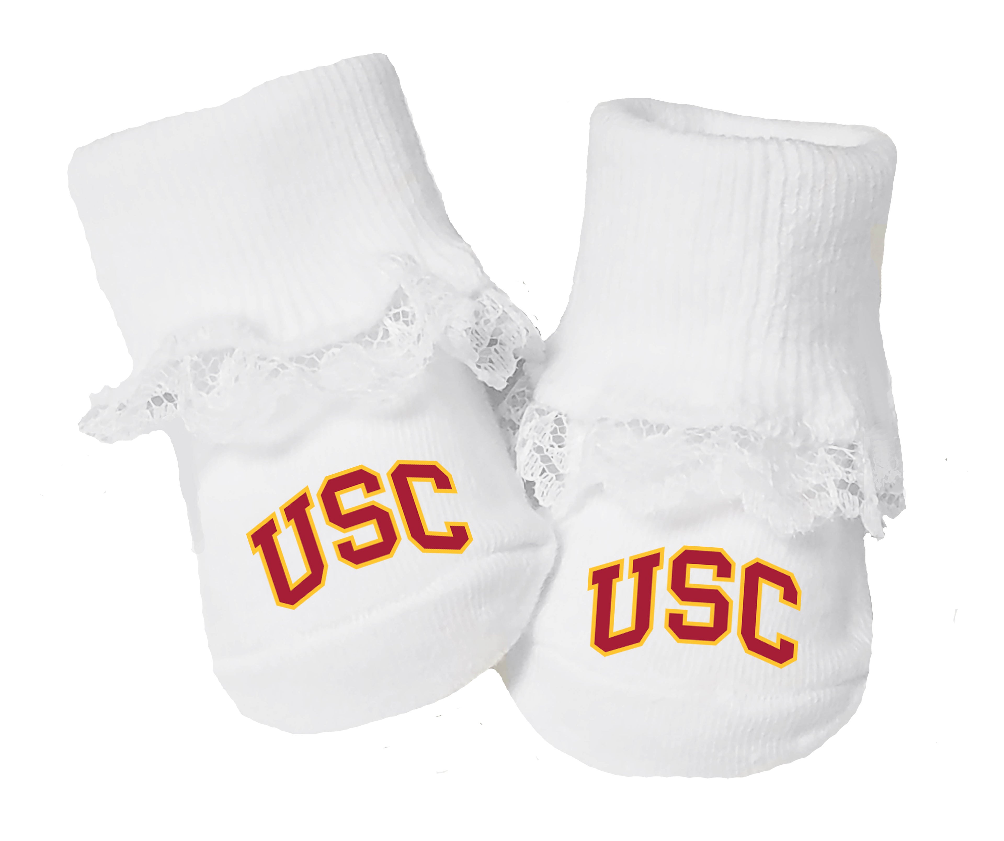 USC Trojans Baby Toe Bootie Socks 0-9 Months