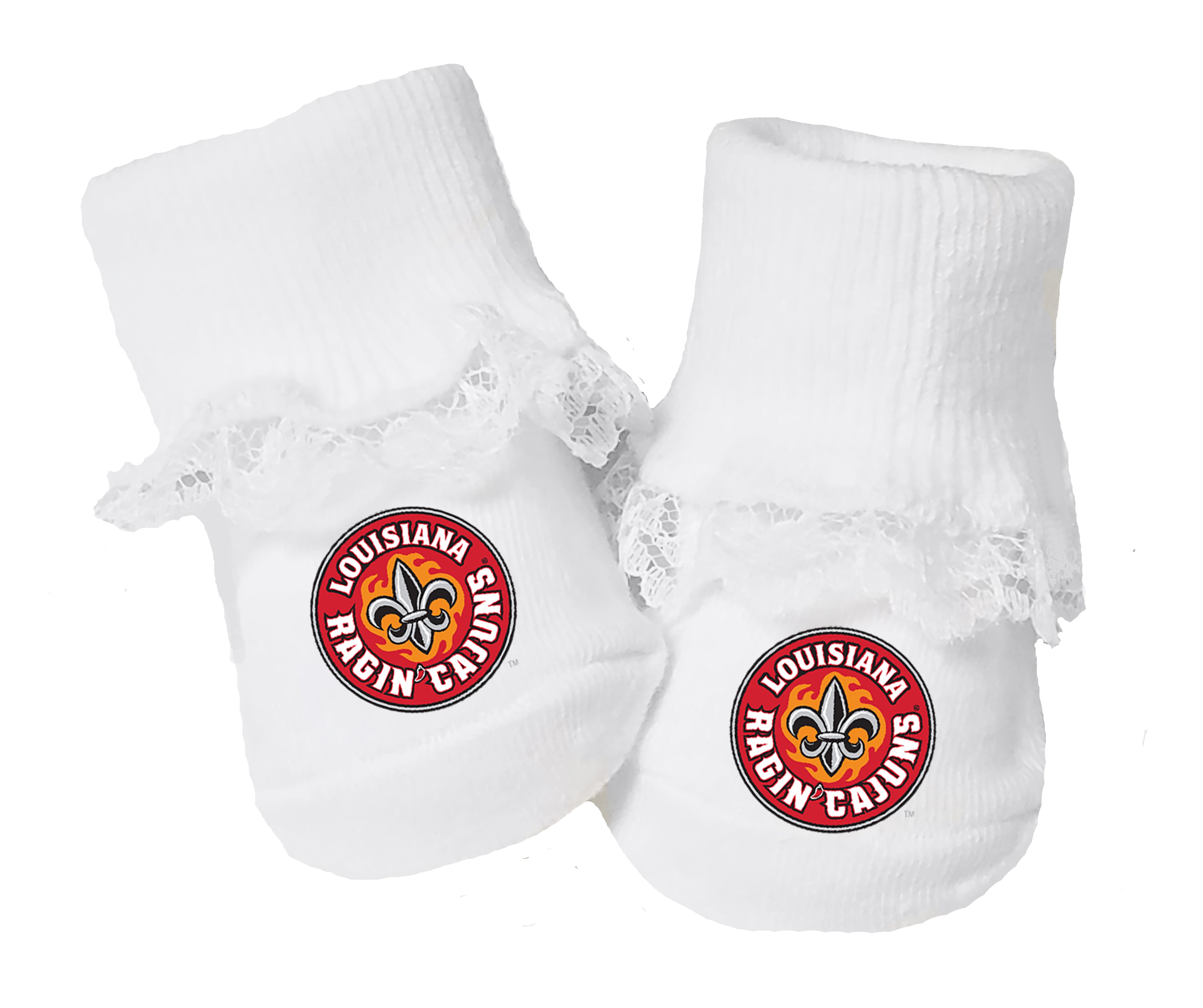 Louisiana Ragin Cajuns Baby Toe Bootie Socks 0-9 Months