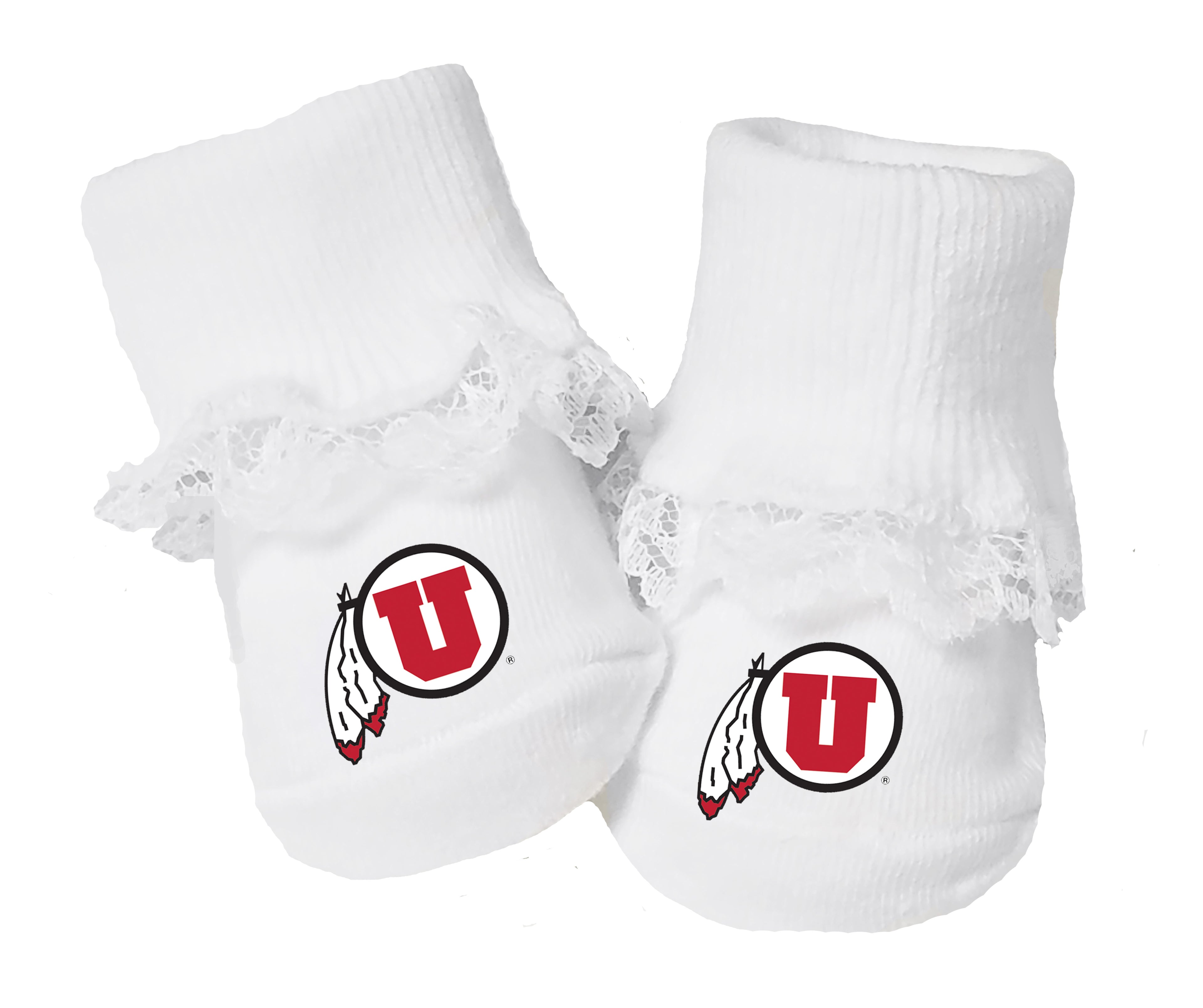 Utah Utes Baby Toe Bootie Socks 0-9 Months