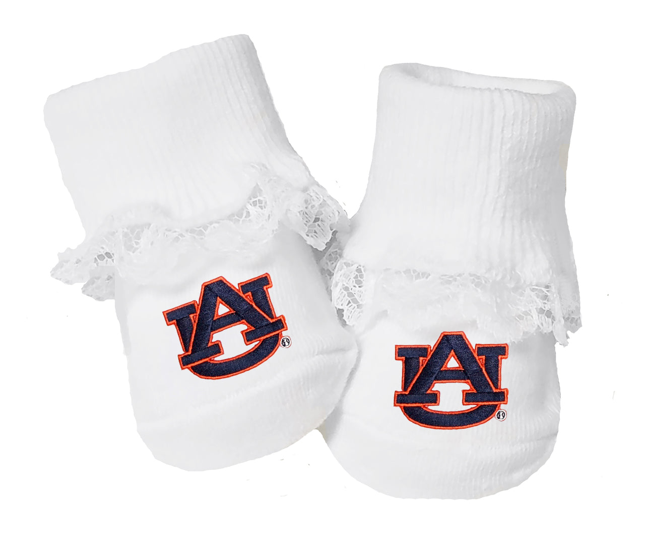 Auburn Tigers Baby Toe Bootie Socks 0-9 Months