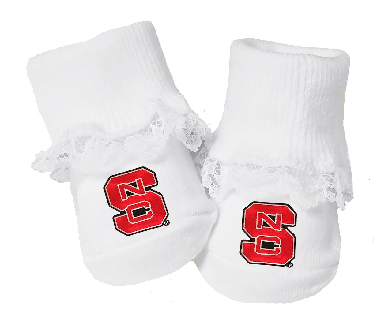 NC State Wolfpack Baby Toe Bootie Socks 0-9 Months