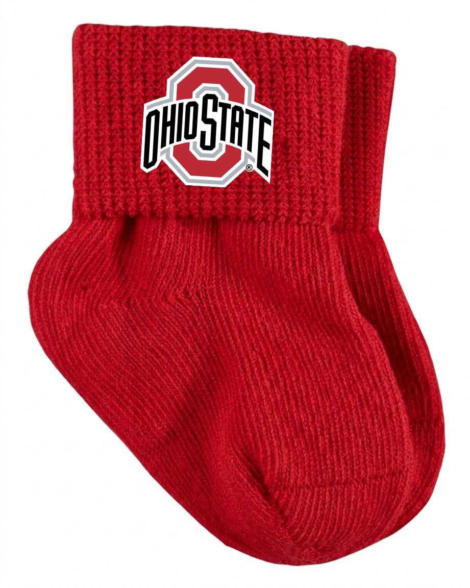 Ohio State Buckeyes Baby Socks