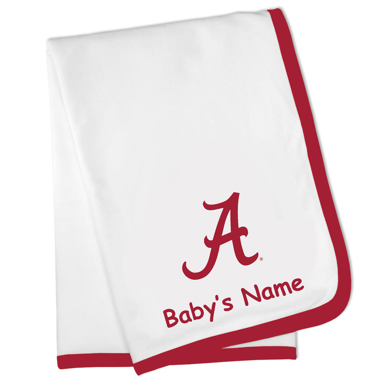 Alabama Crimson Tide Baby Receiving Blanket - Personalized