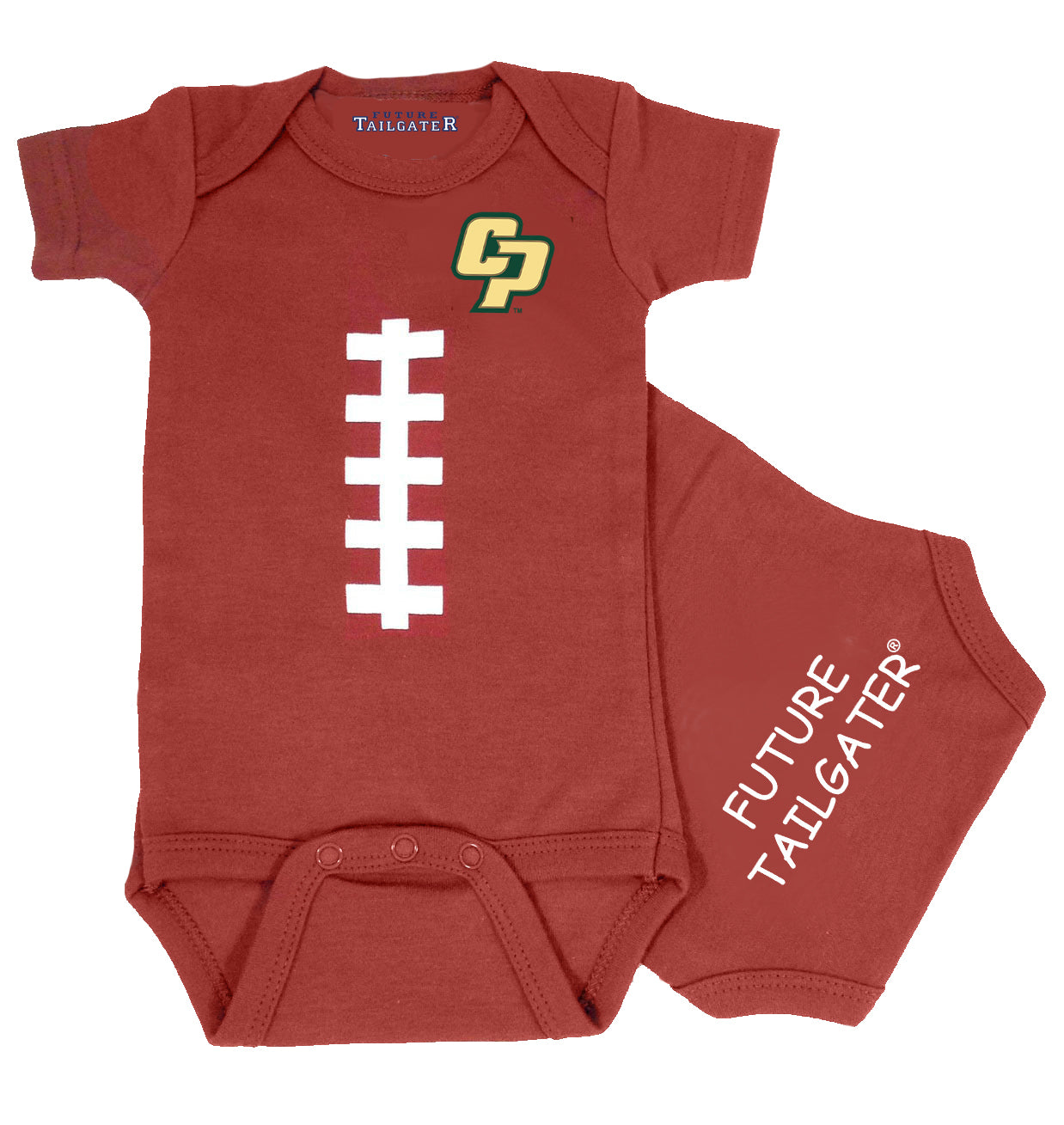 Cal Poly Mustangs Brown Football Baby Bodysuit