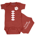 Clemson Tigers Brown Football Baby Bodysuit