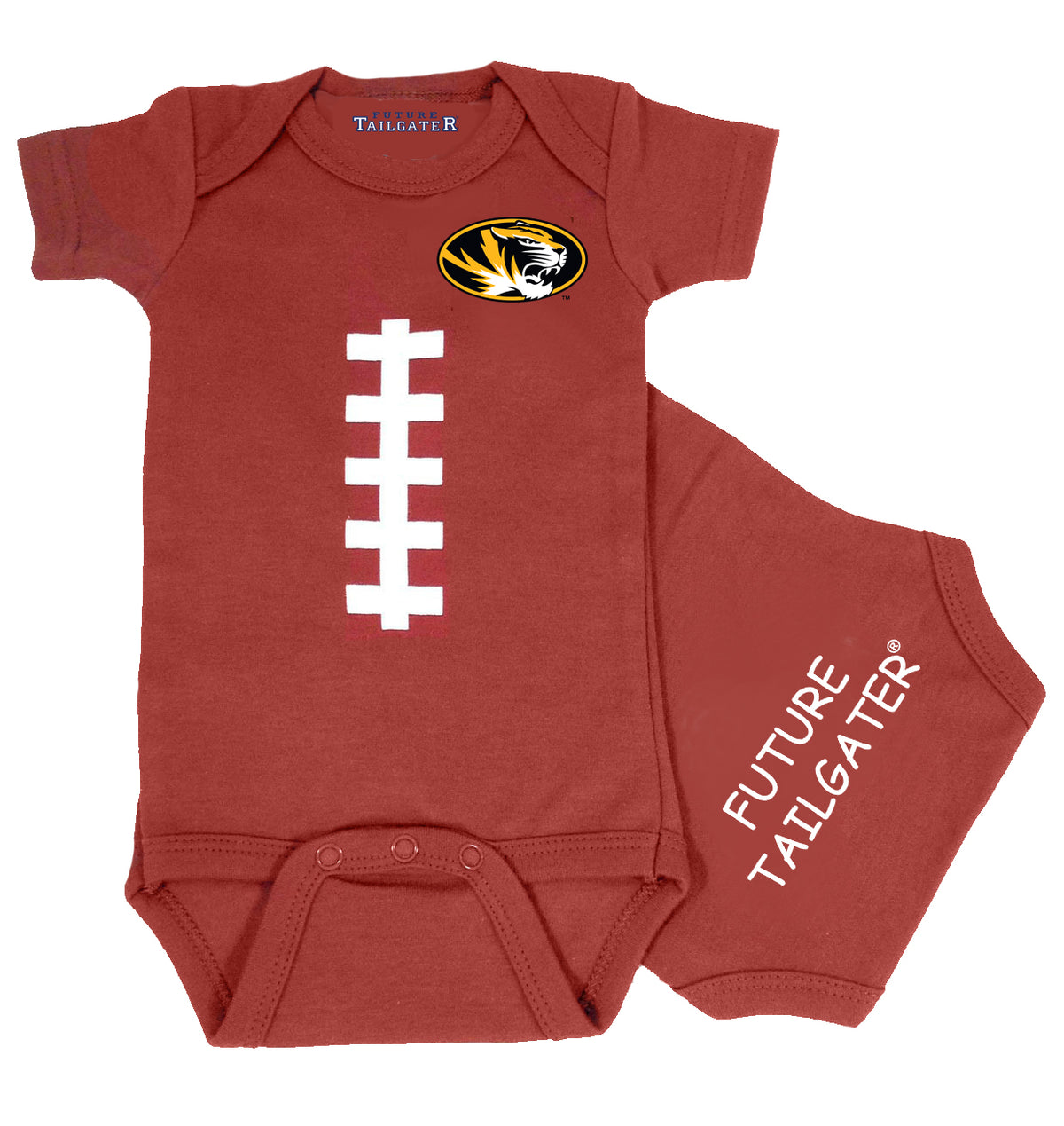 Missouri Tigers Brown Football Baby Bodysuit