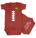 Iowa Hawkeyes Brown Football Baby Bodysuit