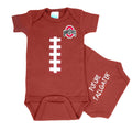 Ohio State Buckeyes Brown Football Baby Bodysuit