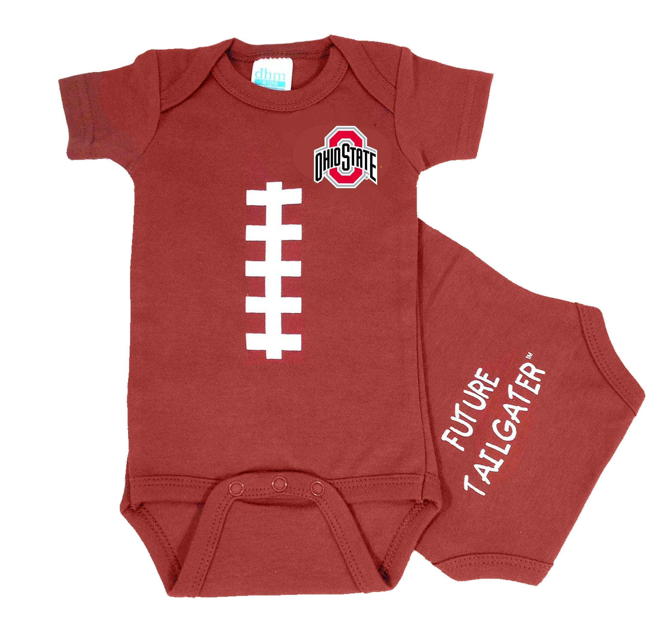 Ohio State Buckeyes Brown Football Baby Bodysuit