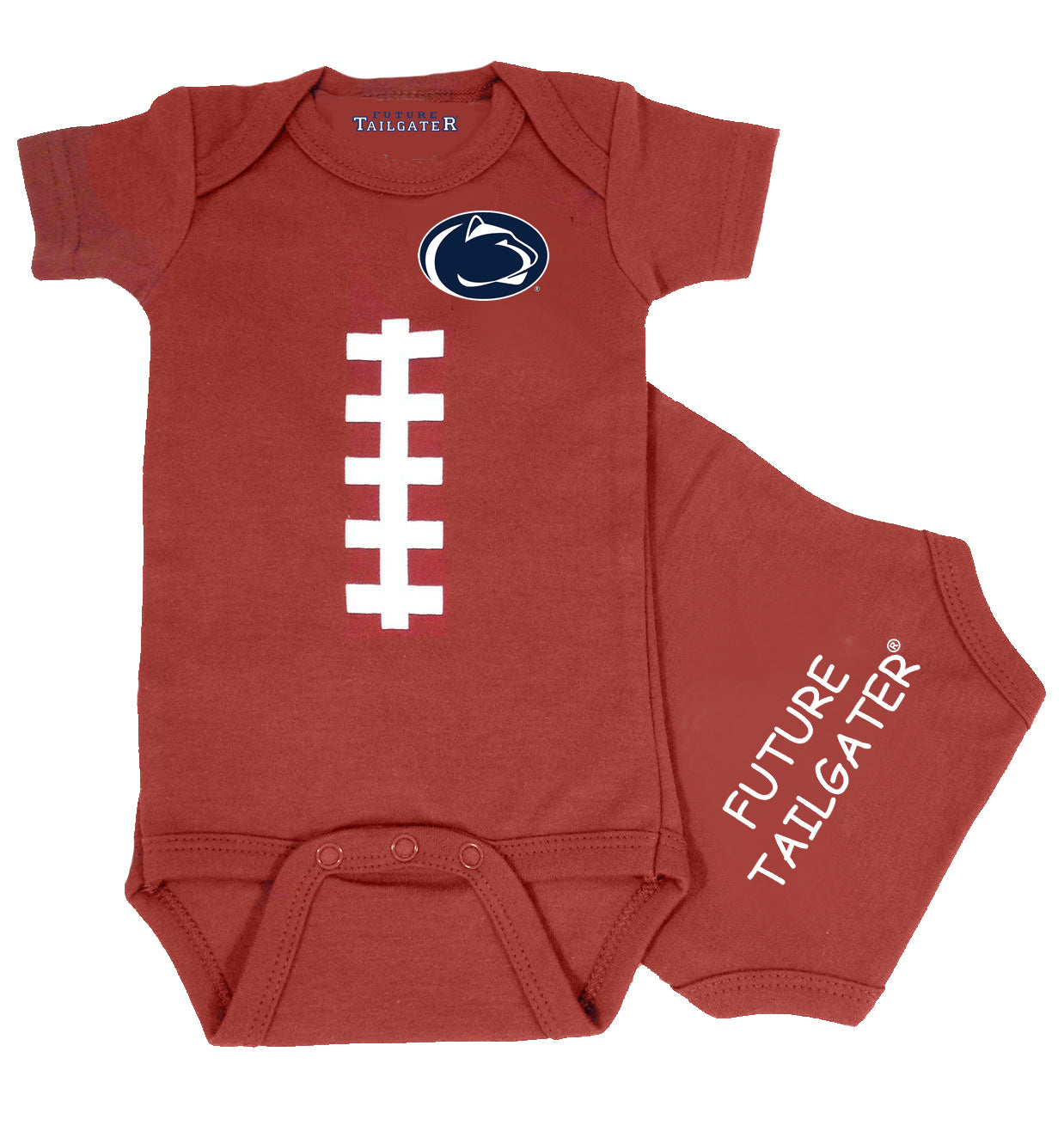 Penn State Nittany Lions Brown Football Baby Bodysuit