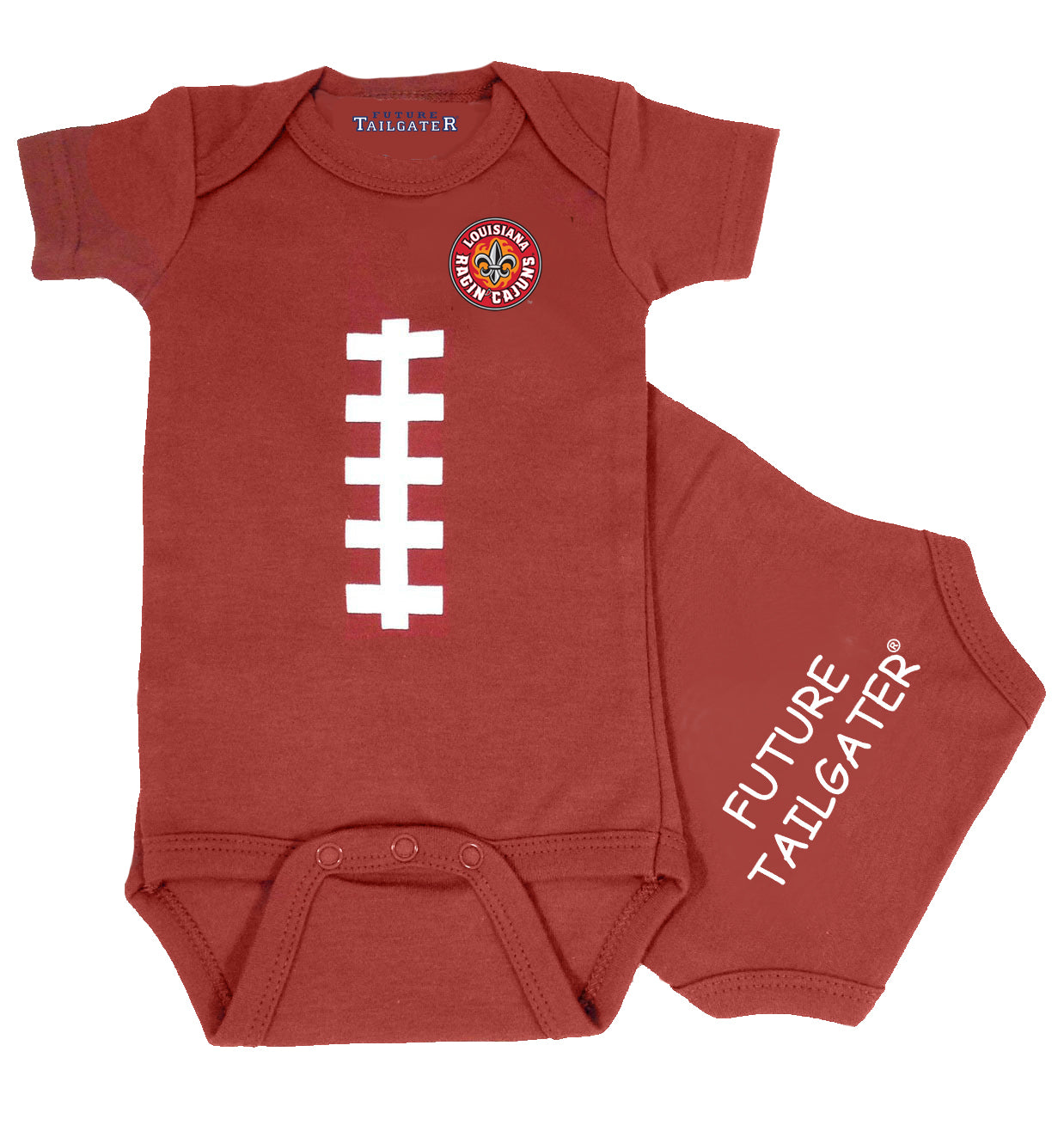 Louisiana Ragin' Cajuns Brown Football Baby Bodysuit