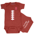 NC State Wolfpack Brown Football Baby Bodysuit