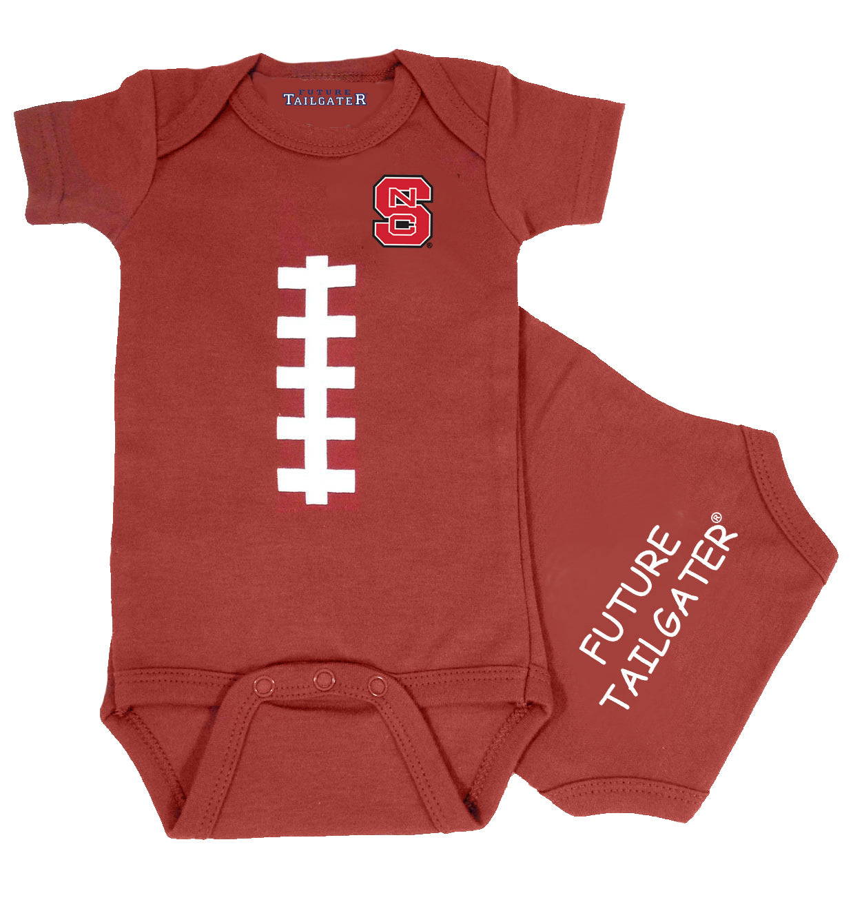 NC State Wolfpack Brown Football Baby Bodysuit