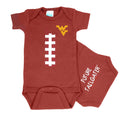 West Virginia Mountaineers Brown Football Baby Bodysuit