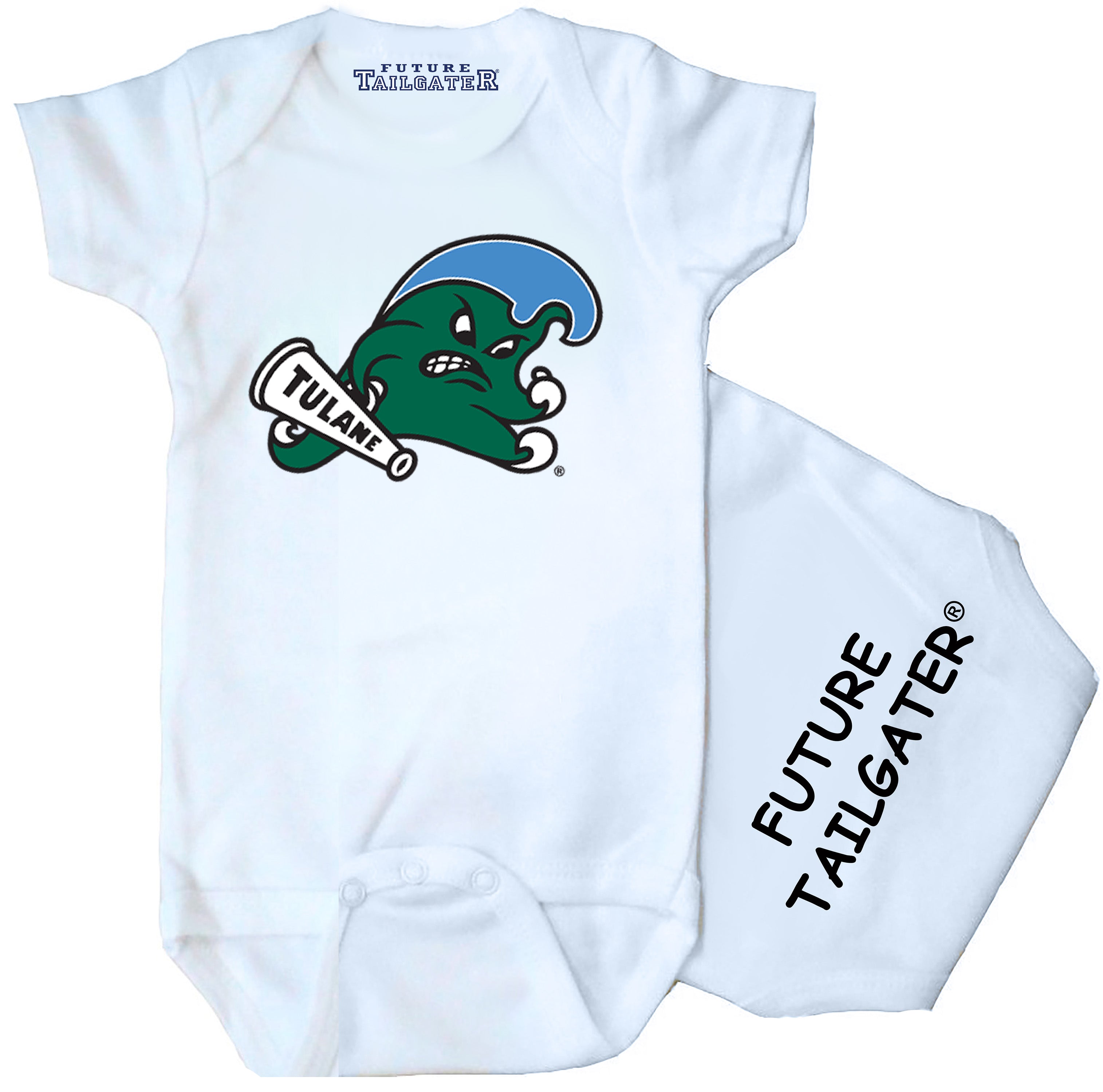 Tulane Green Wave Future Tailgater FT Baby Bodysuit