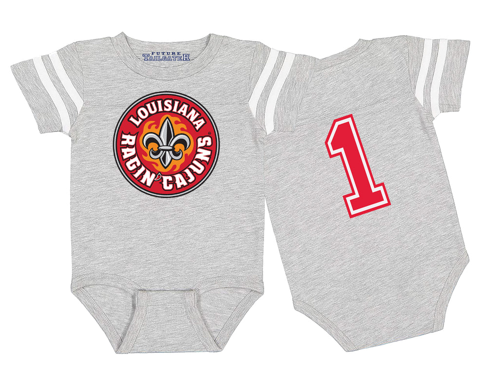 Louisiana Ragin Cajuns Football Jersey Baby Bodysuit