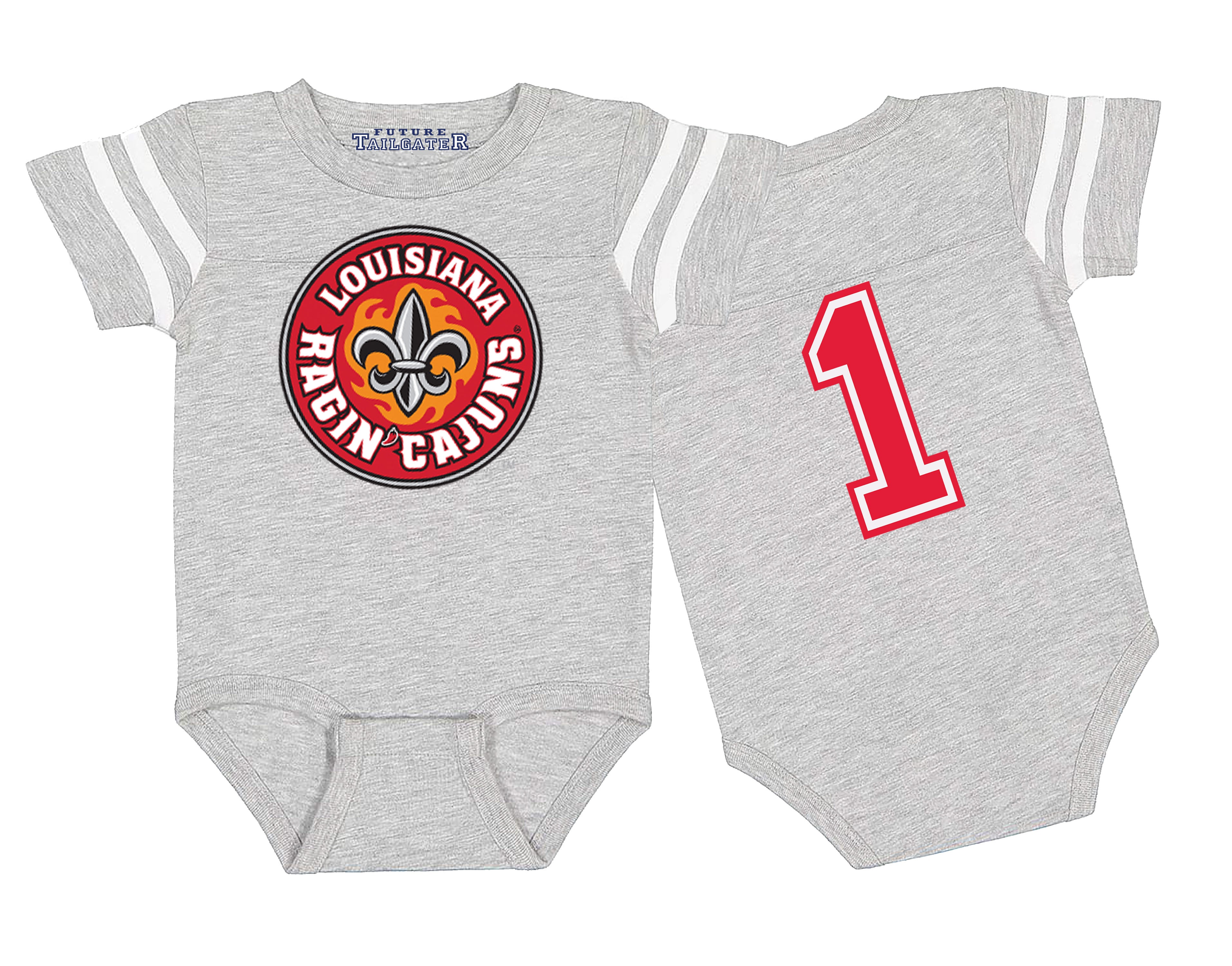 Louisiana Ragin Cajuns Football Jersey Baby Bodysuit