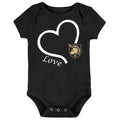 Army Black Knights Love Heart Baby Bodysuit