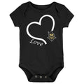 UCF Knights Love Heart Baby Bodysuit