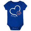 Boise State Broncos Love Heart Baby Bodysuit