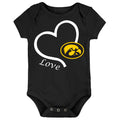 Iowa Hawkeyes Love Heart Baby Bodysuit