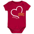 USC Trojans Love Heart Baby Bodysuit