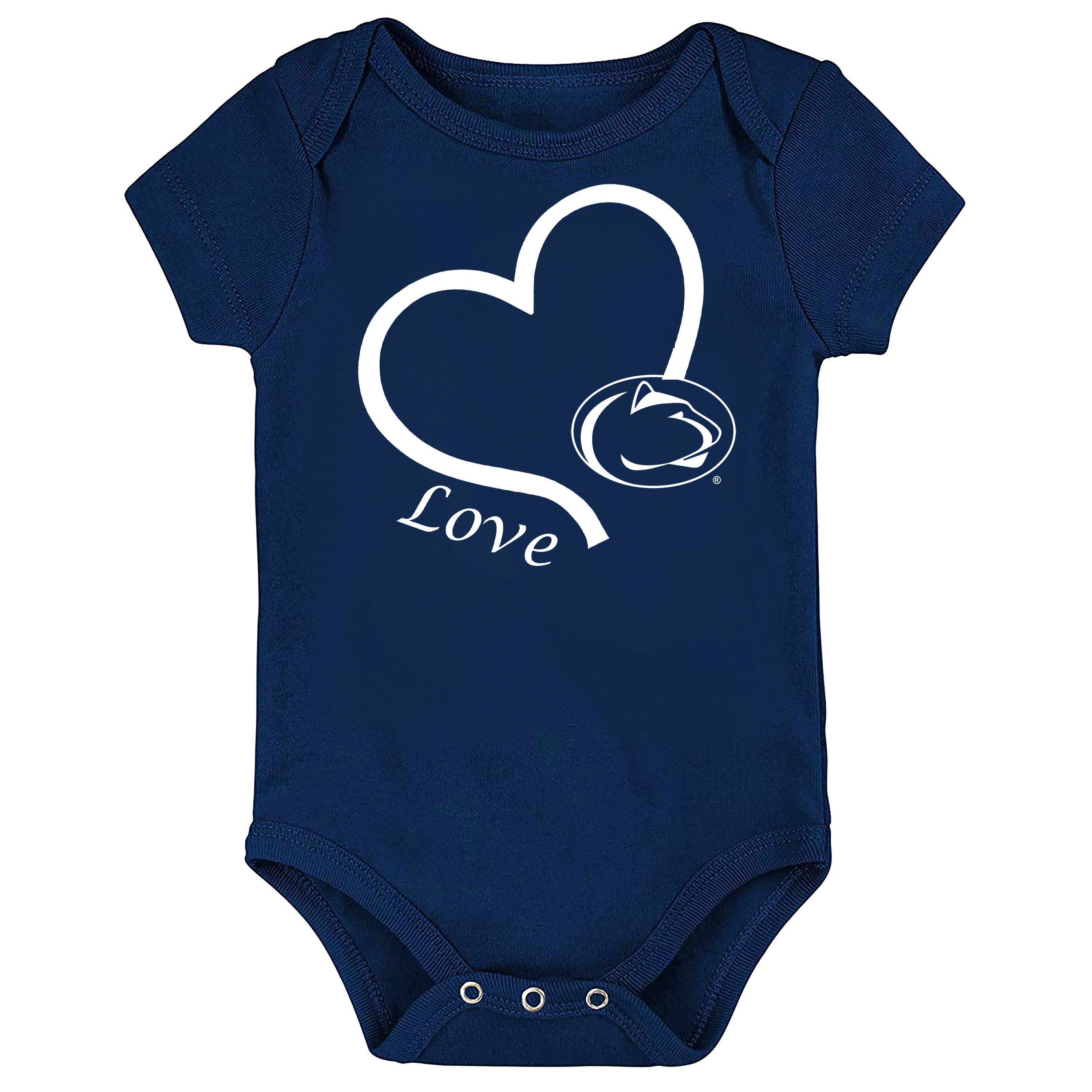 Penn State Nittany Lions Love Heart Baby Bodysuit